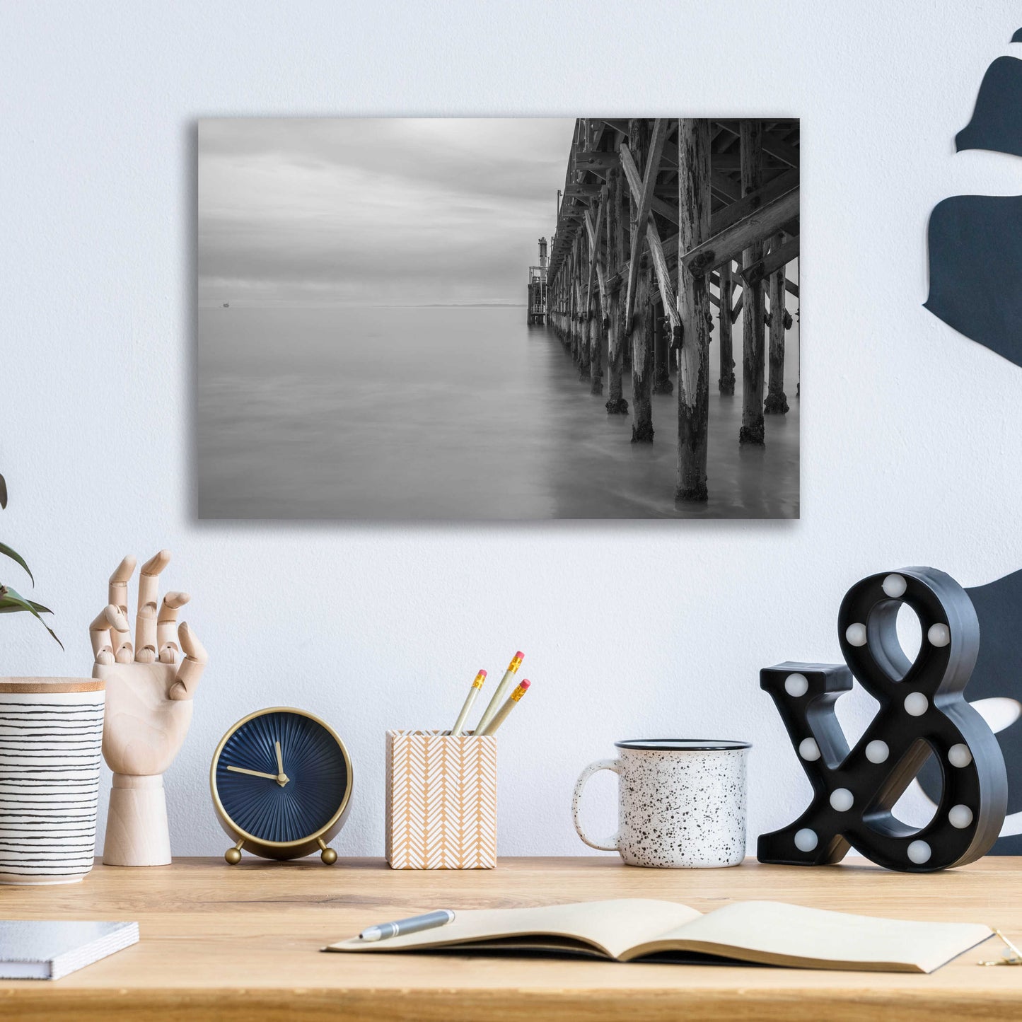 Epic Art 'Gaviota Pier' by Chris Moyer, Acrylic Glass Wall Art,16x12