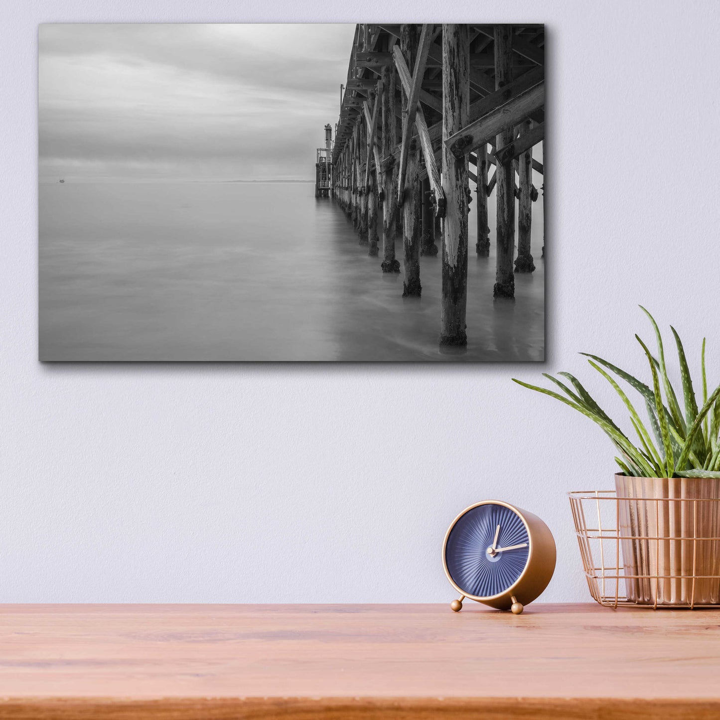 Epic Art 'Gaviota Pier' by Chris Moyer, Acrylic Glass Wall Art,16x12