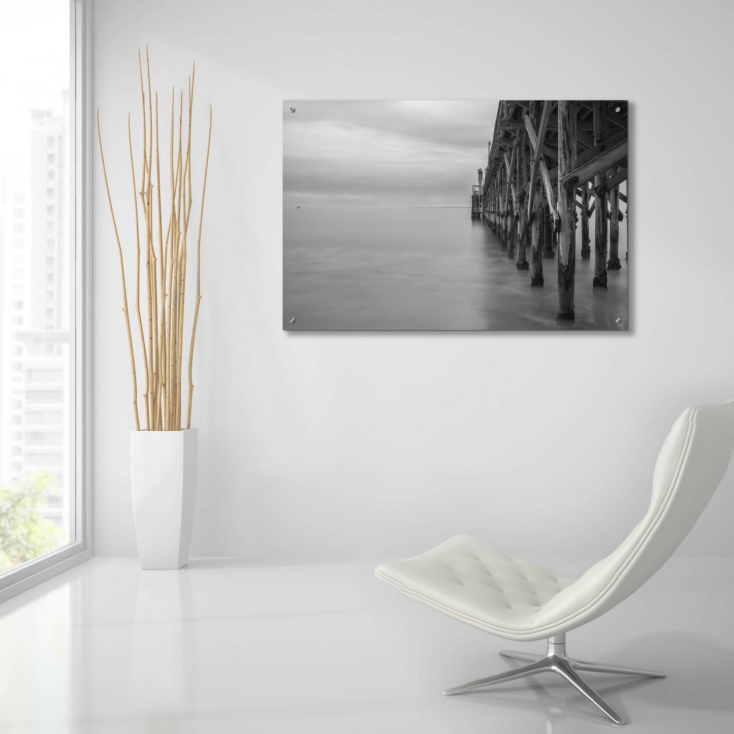 Epic Art 'Gaviota Pier' by Chris Moyer, Acrylic Glass Wall Art,36x24