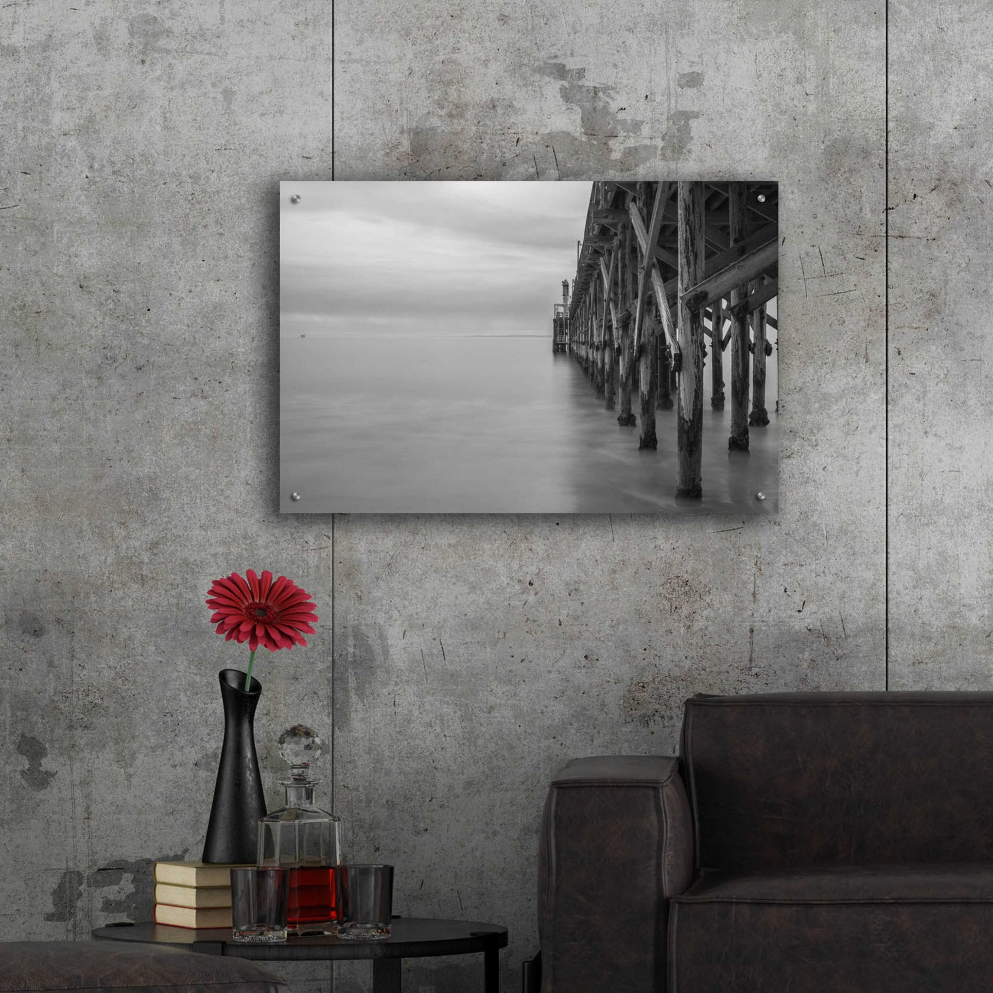 Epic Art 'Gaviota Pier' by Chris Moyer, Acrylic Glass Wall Art,36x24