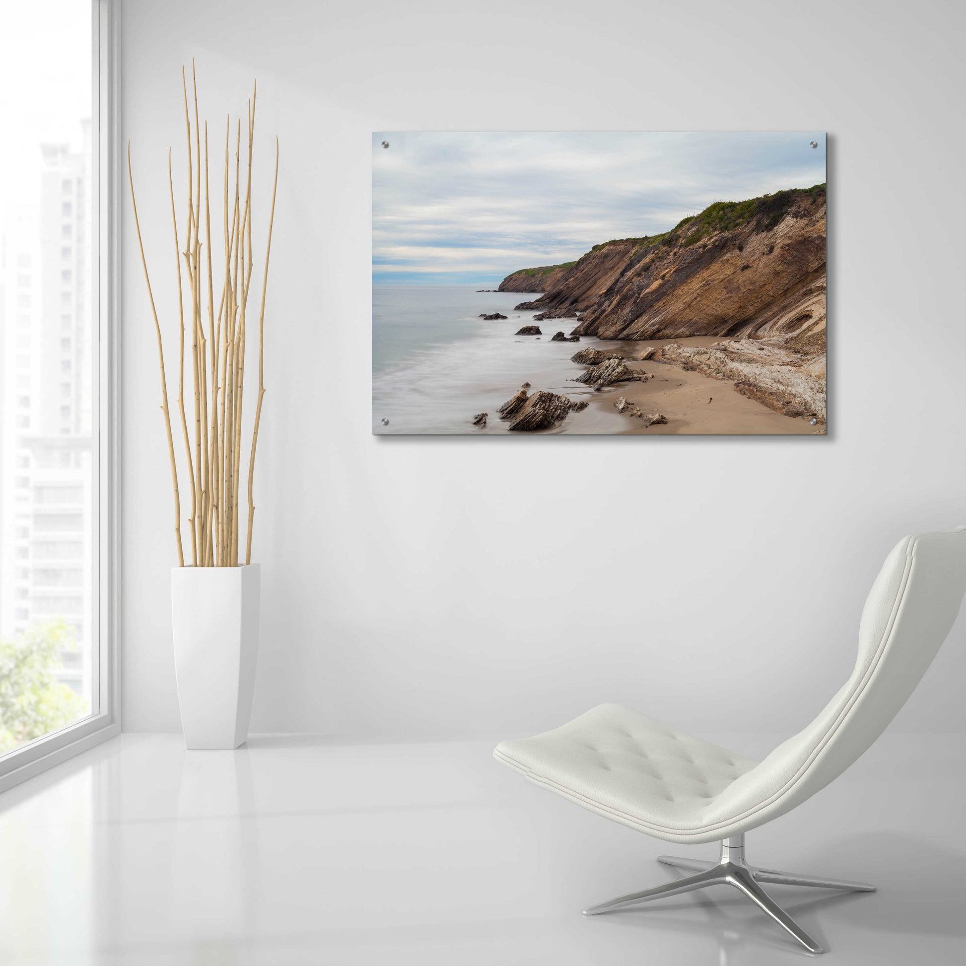 Epic Art 'Gaviota Shore' by Chris Moyer, Acrylic Glass Wall Art,36x24