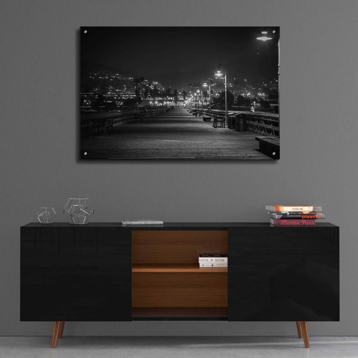 Lonely Pier by Chris Moyer - 36x24 acrylic wall art in a room