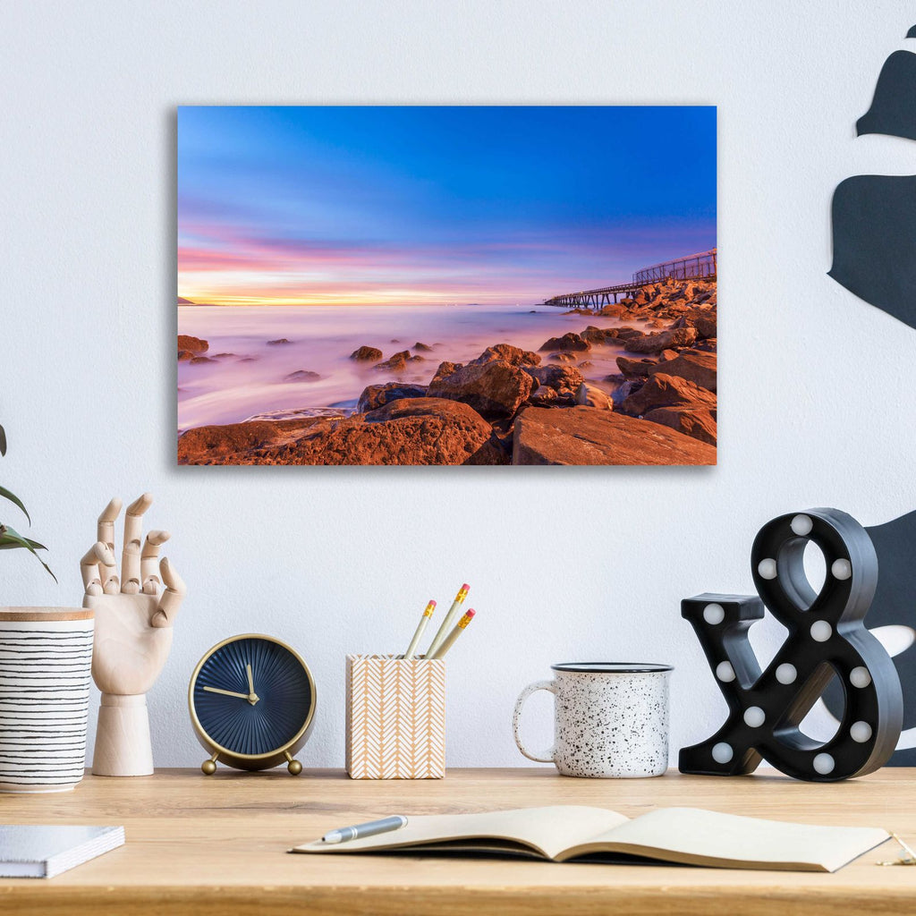 Low Shoals View by Chris Moyer - 16x12 acrylic wall art in a room
