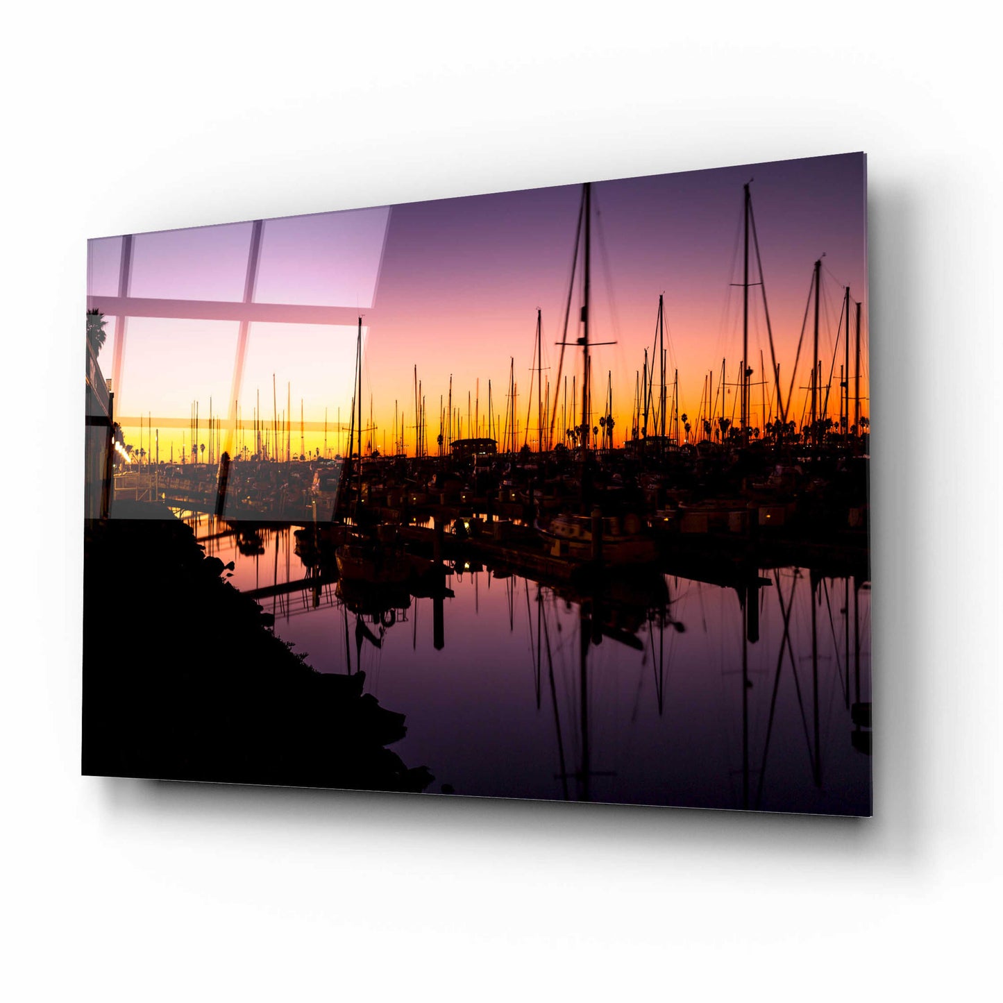 Epic Art 'Marina Twilight' by Chris Moyer, Acrylic Glass Wall Art,16x12