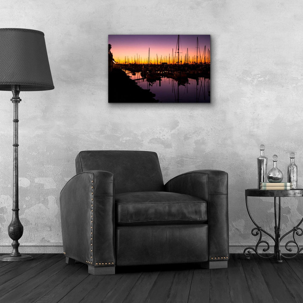 Marina Twilight by Chris Moyer - 24x16 acrylic wall art in a room
