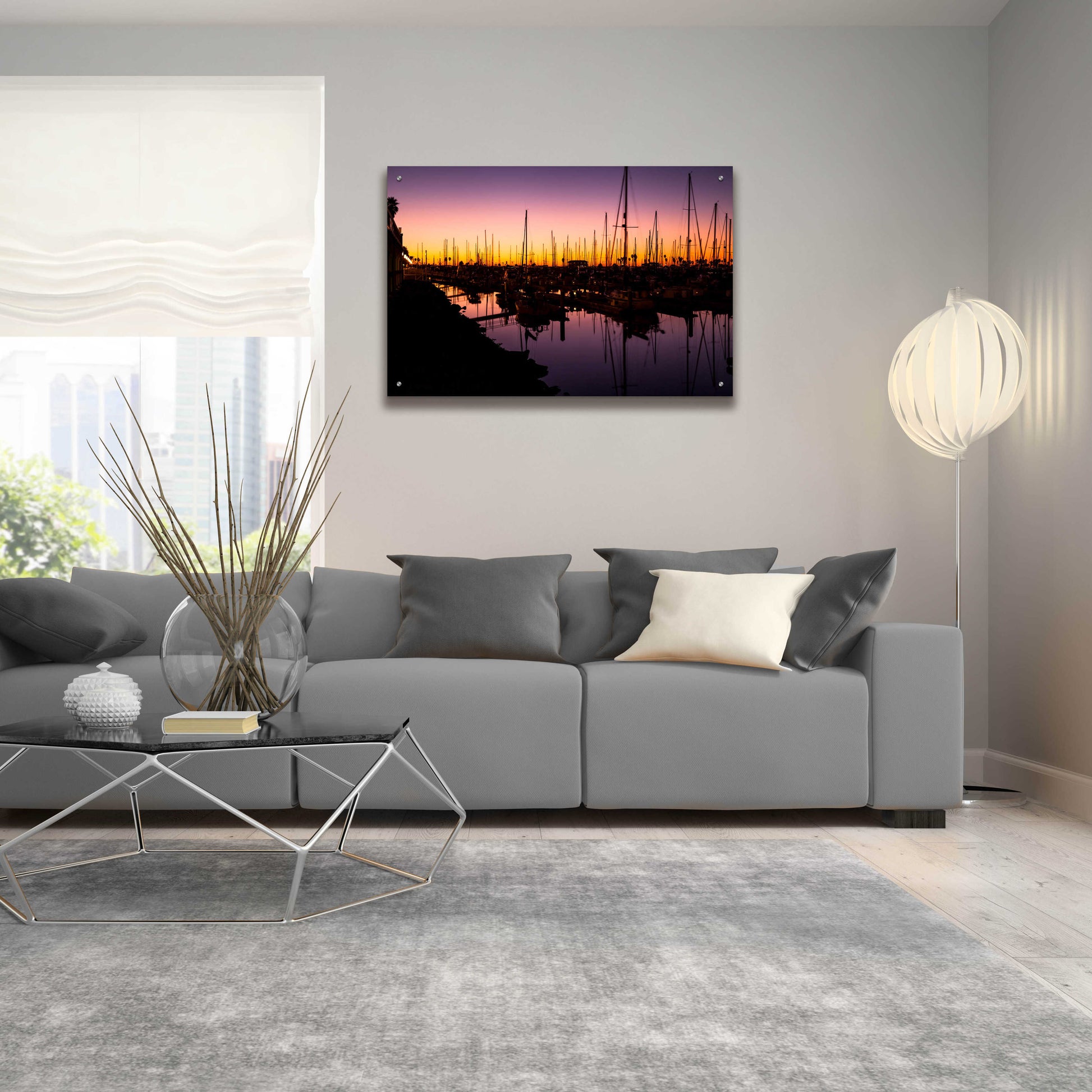 Epic Art 'Marina Twilight' by Chris Moyer, Acrylic Glass Wall Art,36x24