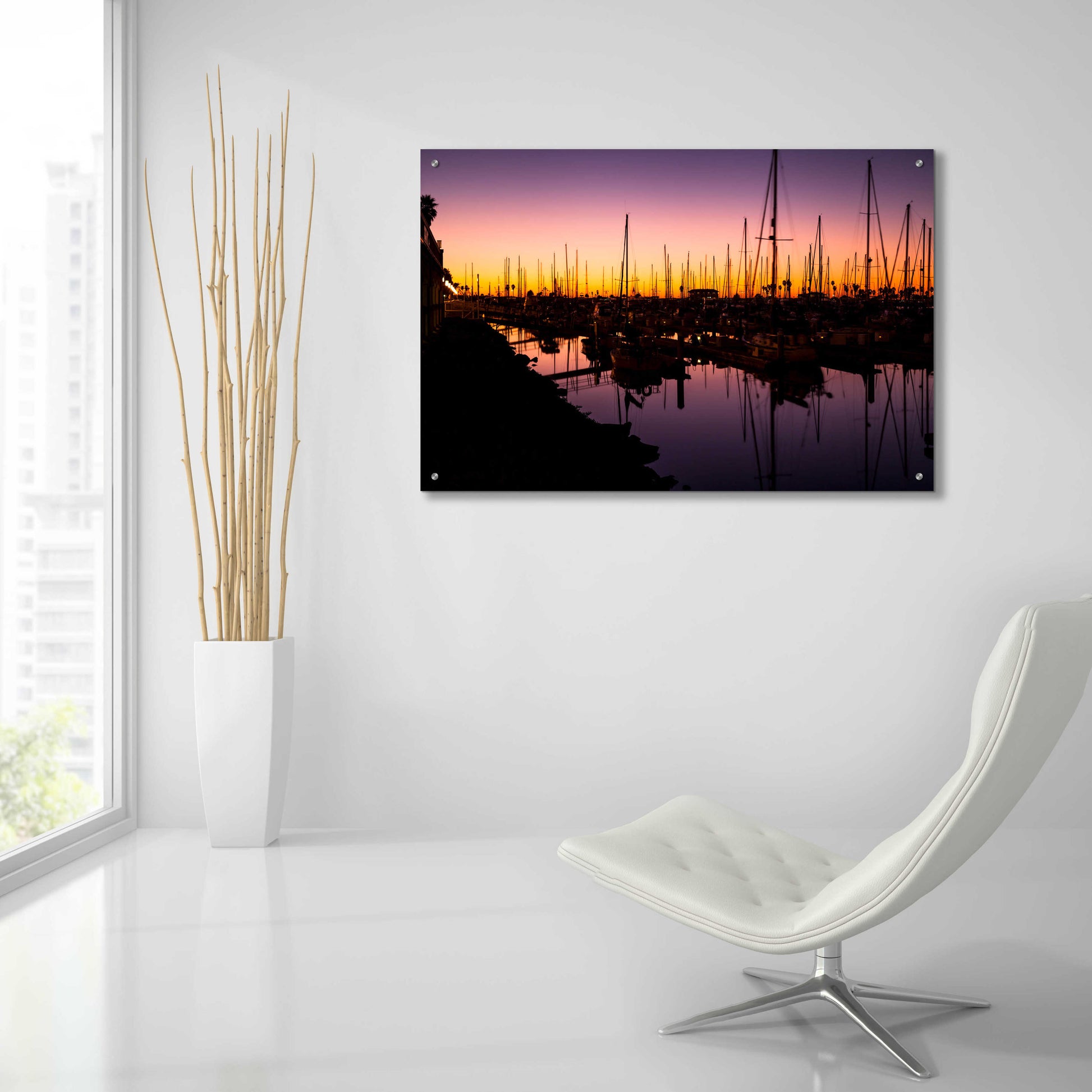 Epic Art 'Marina Twilight' by Chris Moyer, Acrylic Glass Wall Art,36x24