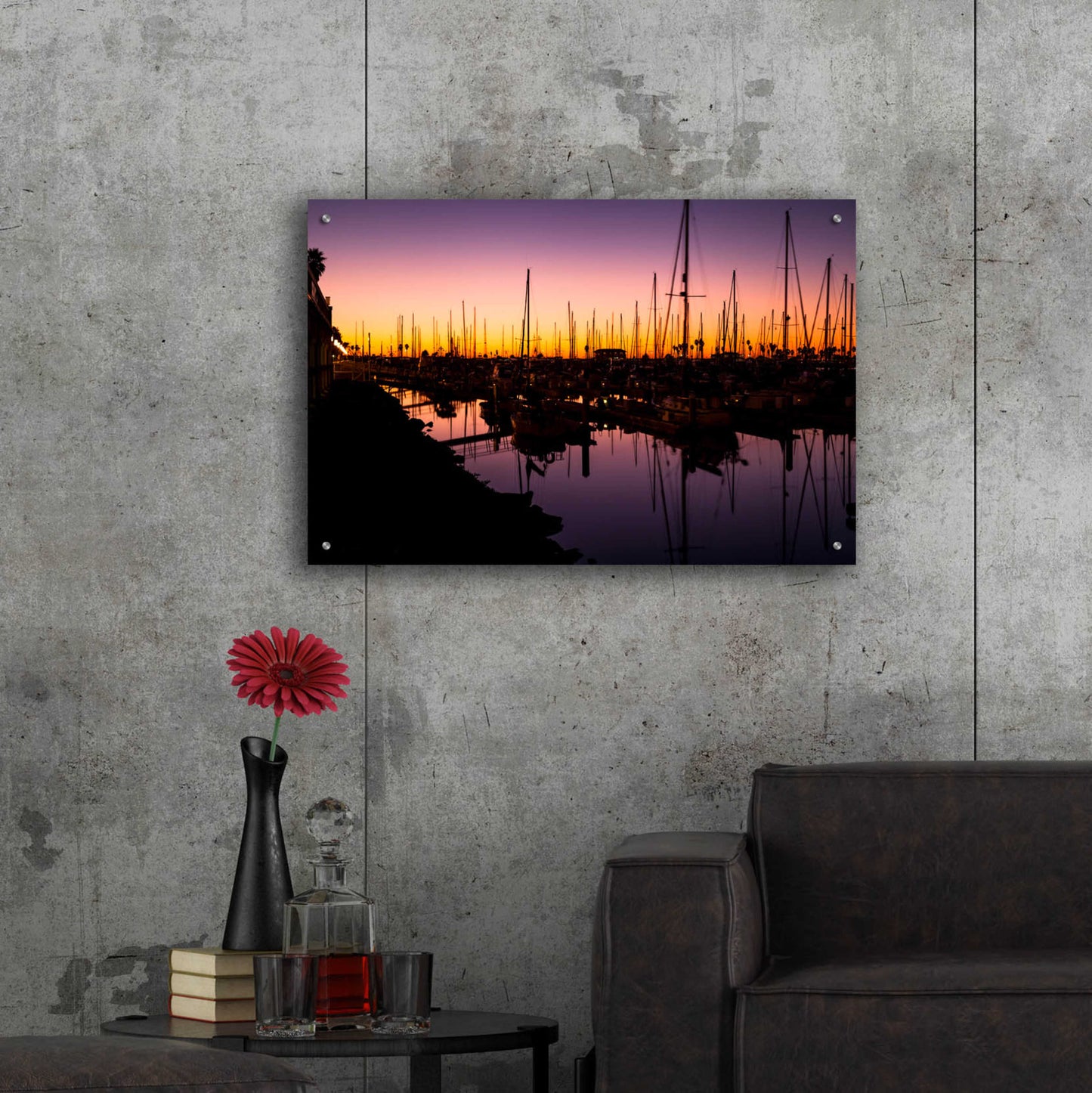 Epic Art 'Marina Twilight' by Chris Moyer, Acrylic Glass Wall Art,36x24