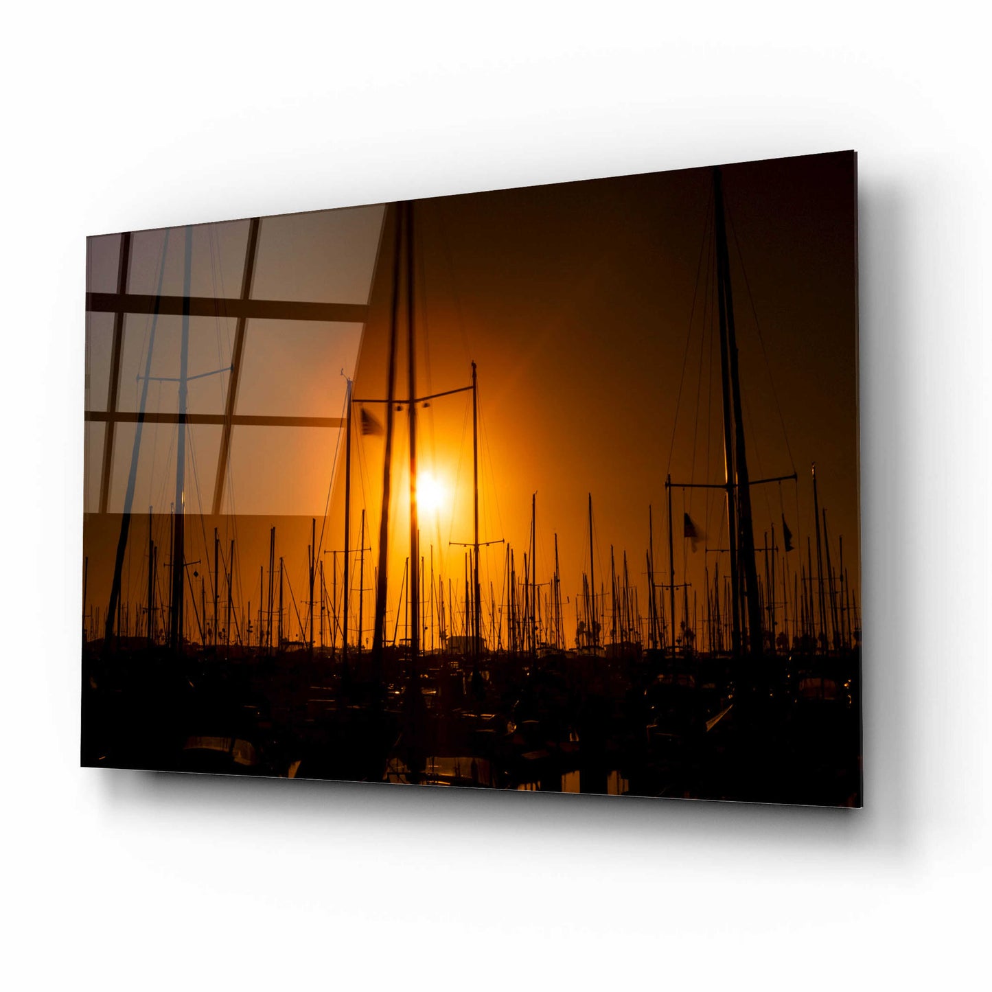 Epic Art 'Mast Sunset' by Chris Moyer, Acrylic Glass Wall Art,16x12