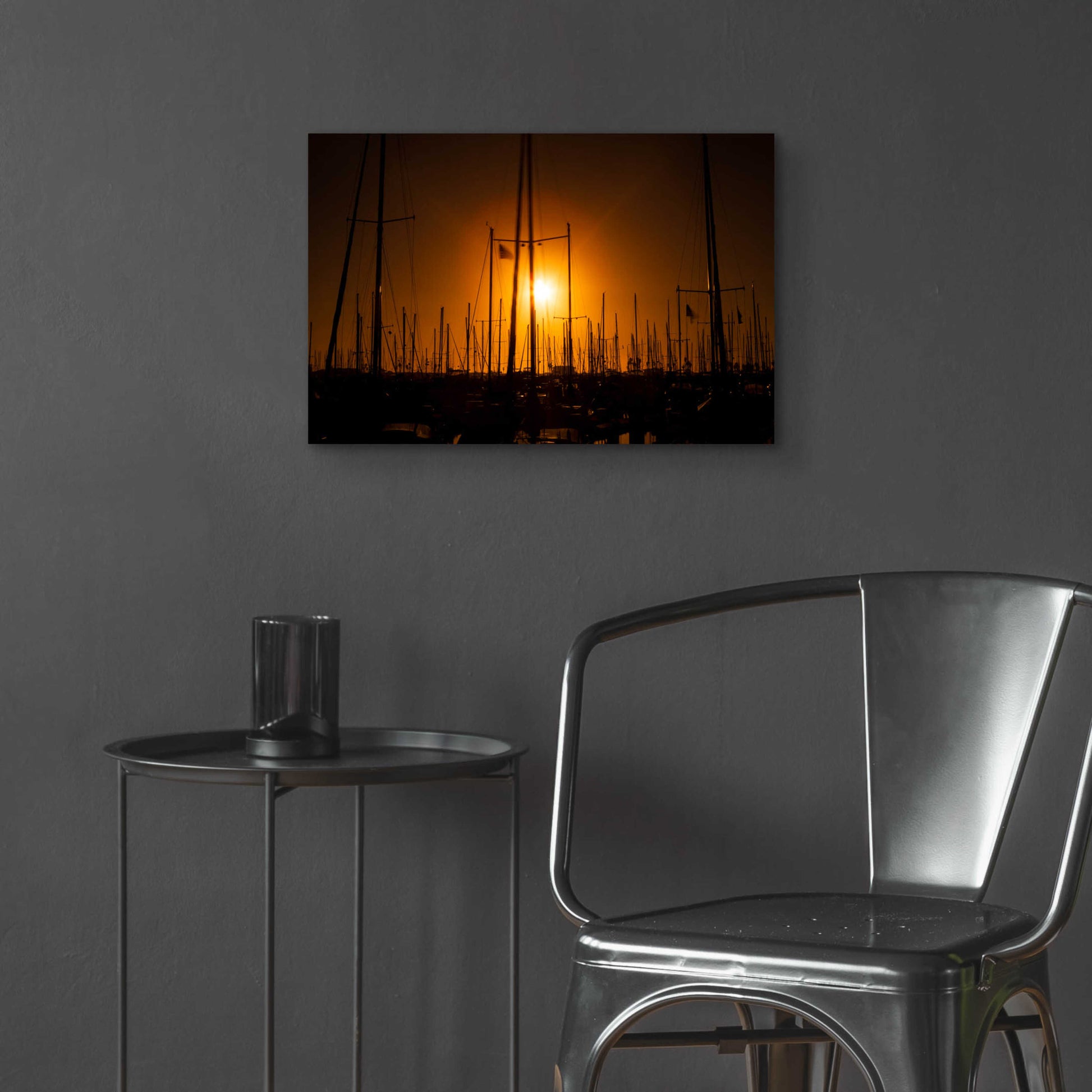 Epic Art 'Mast Sunset' by Chris Moyer, Acrylic Glass Wall Art,24x16