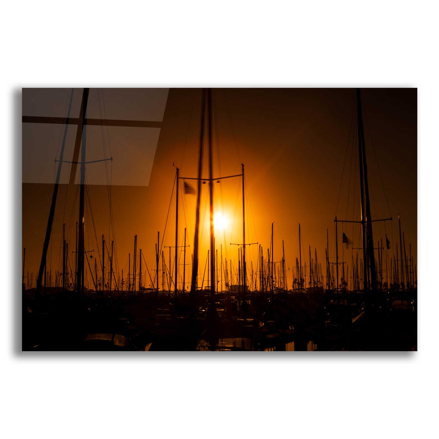 Epic Art 'Mast Sunset' by Chris Moyer, Acrylic Glass Wall Art,24x16