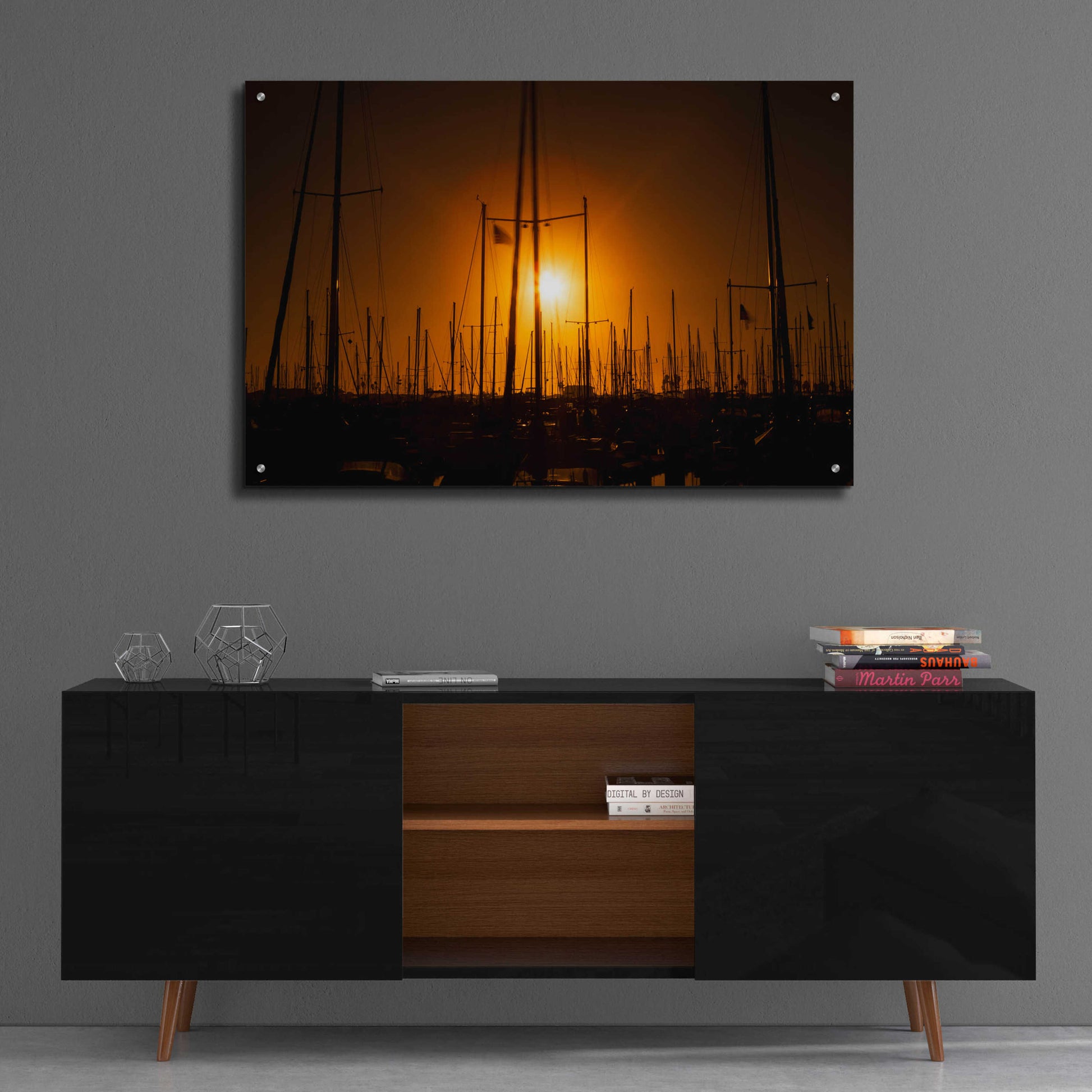 Epic Art 'Mast Sunset' by Chris Moyer, Acrylic Glass Wall Art,36x24