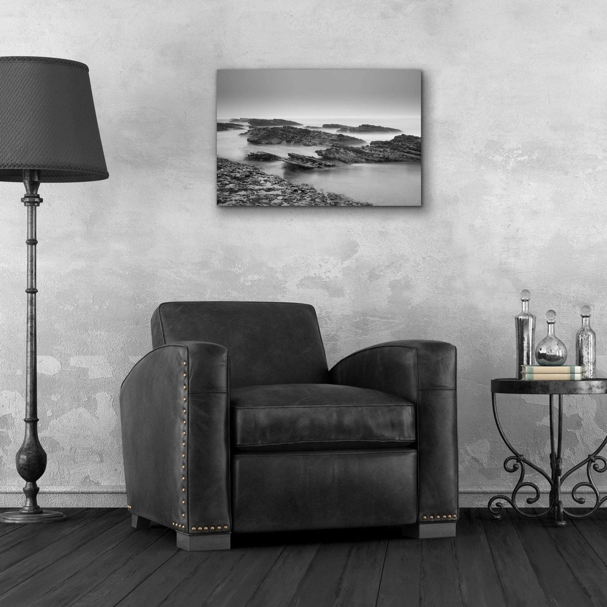 Montana de Oro Rocks by Chris Moyer - 24x16 acrylic wall art in a room