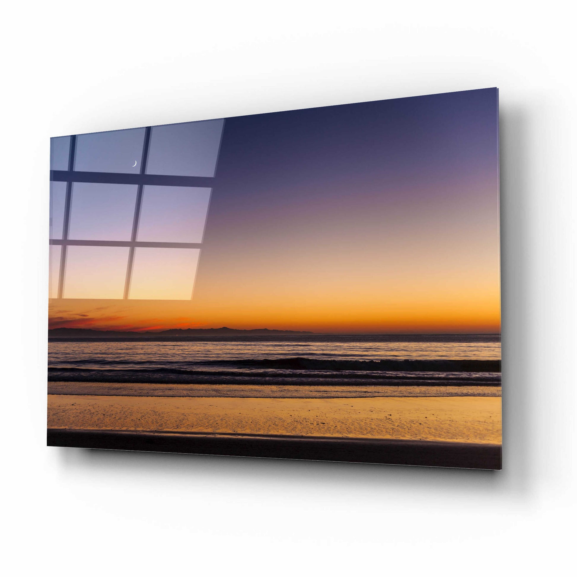 Epic Art 'Moonrise Sunset' by Chris Moyer, Acrylic Glass Wall Art,16x12