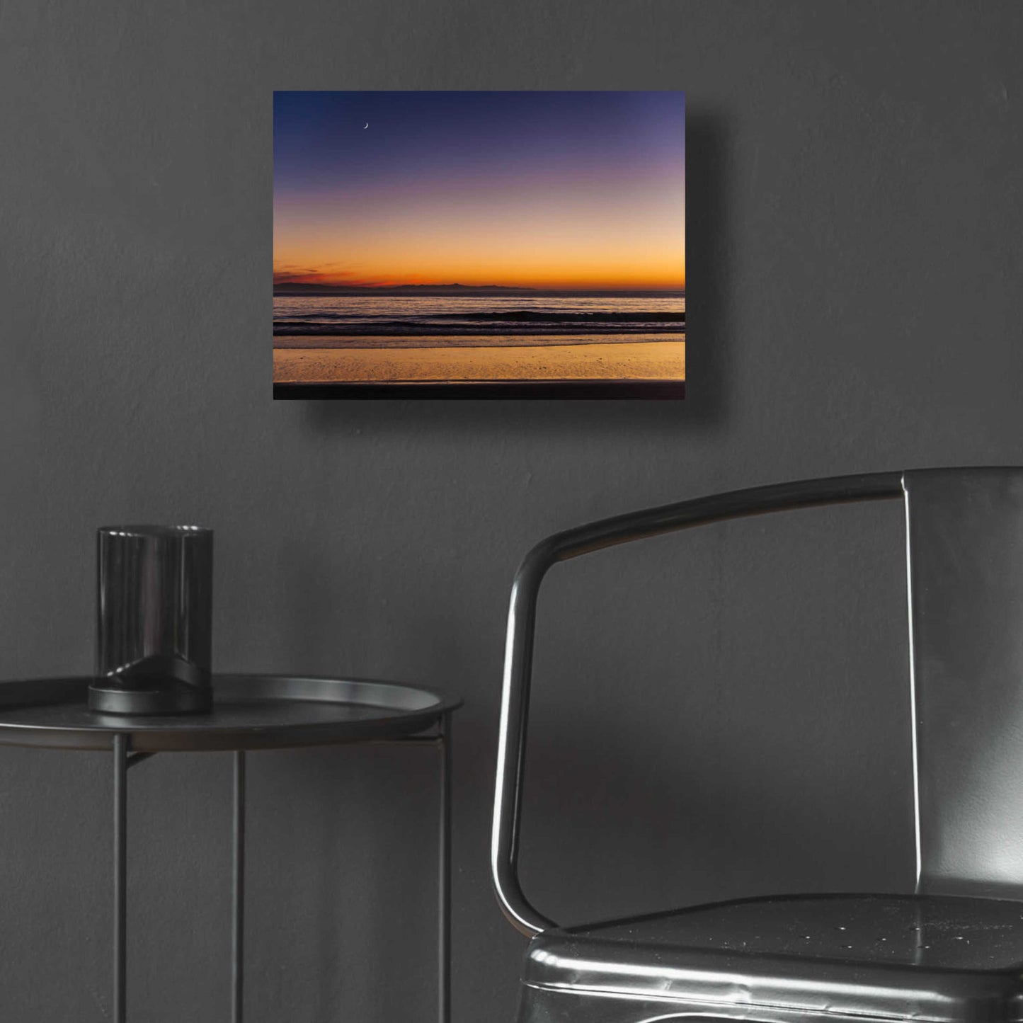 Epic Art 'Moonrise Sunset' by Chris Moyer, Acrylic Glass Wall Art,16x12