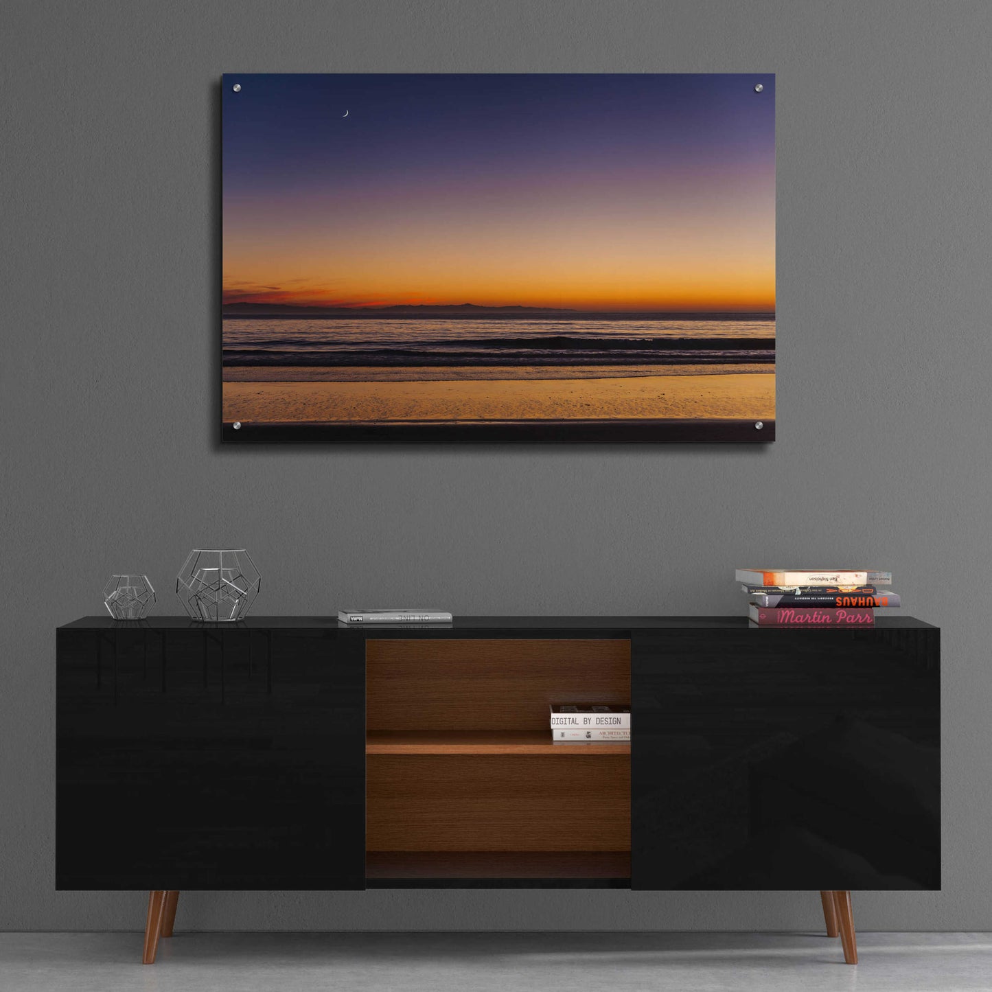 Epic Art 'Moonrise Sunset' by Chris Moyer, Acrylic Glass Wall Art,36x24