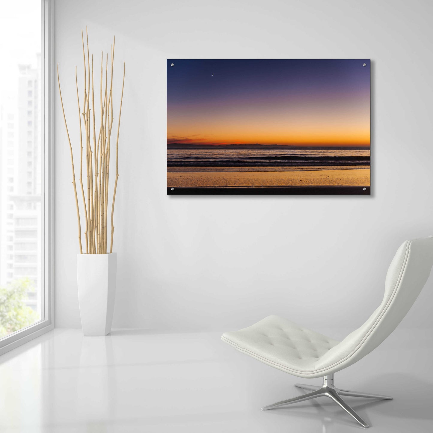 Epic Art 'Moonrise Sunset' by Chris Moyer, Acrylic Glass Wall Art,36x24