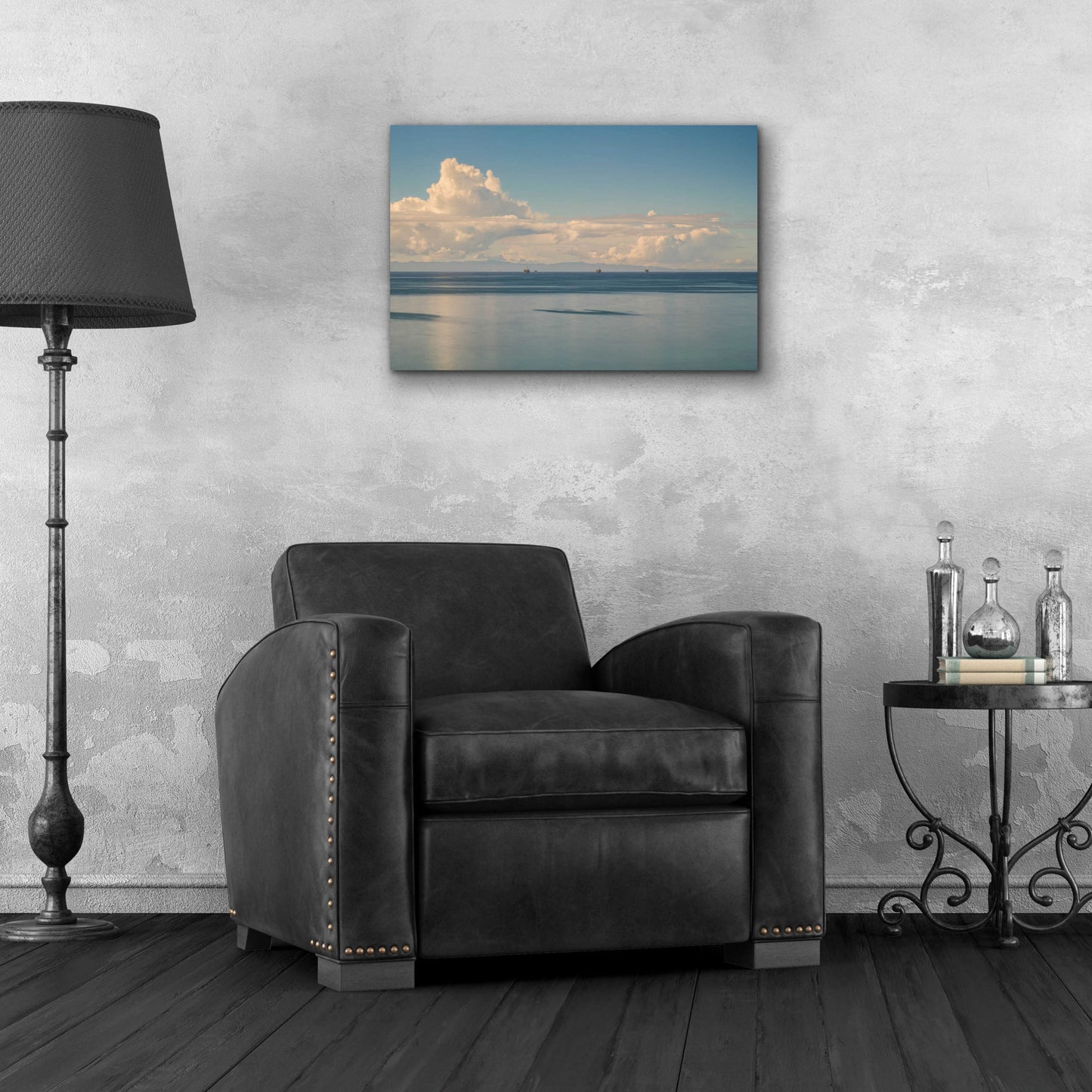 Epic Art 'Oil Rig Backdrop' by Chris Moyer, Acrylic Glass Wall Art,24x16