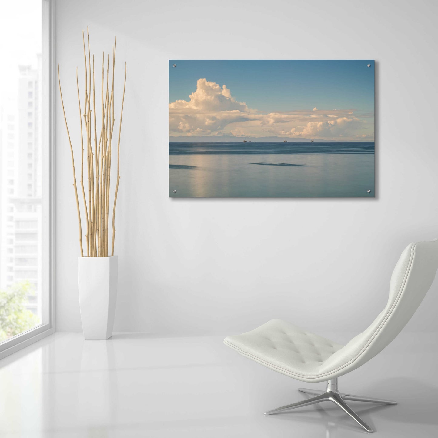 Epic Art 'Oil Rig Backdrop' by Chris Moyer, Acrylic Glass Wall Art,36x24