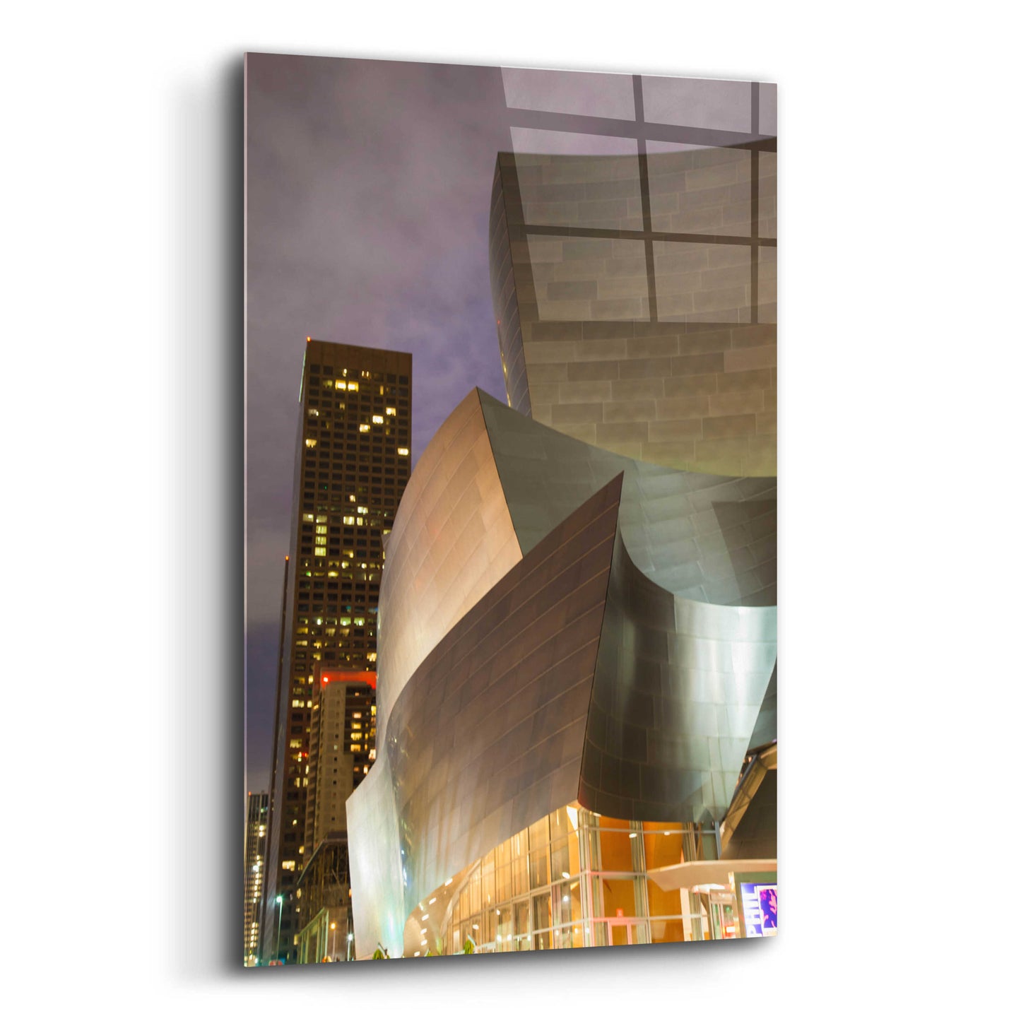 Epic Art 'Old Meets New Disney Concert Hall' by Chris Moyer, Acrylic Glass Wall Art,12x16