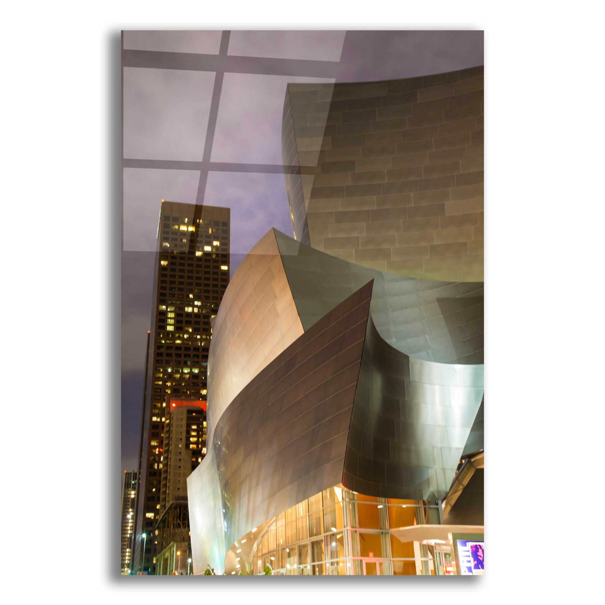 Epic Art 'Old Meets New Disney Concert Hall' by Chris Moyer, Acrylic Glass Wall Art,12x16