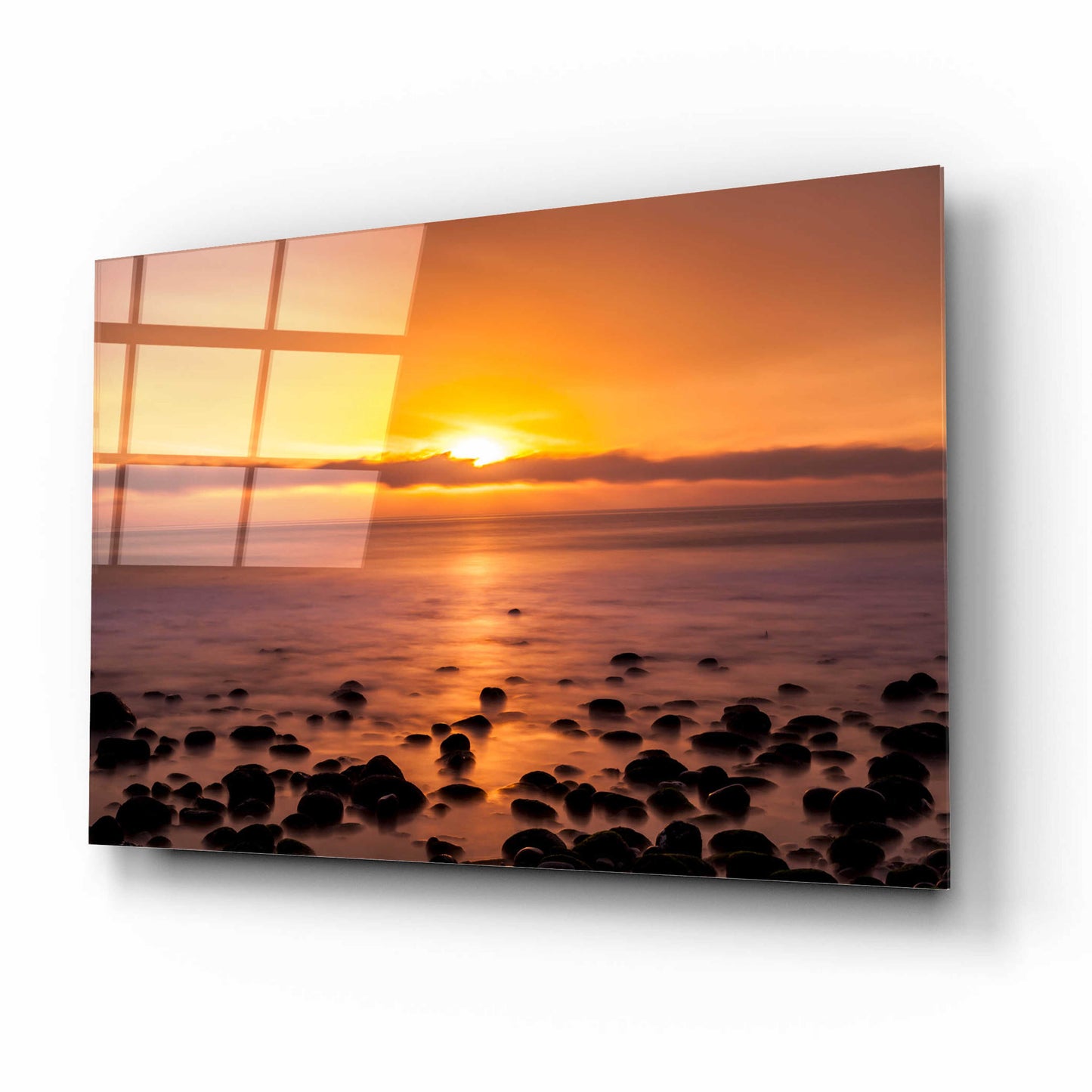 Epic Art 'Pacific Sunset' by Chris Moyer, Acrylic Glass Wall Art,16x12