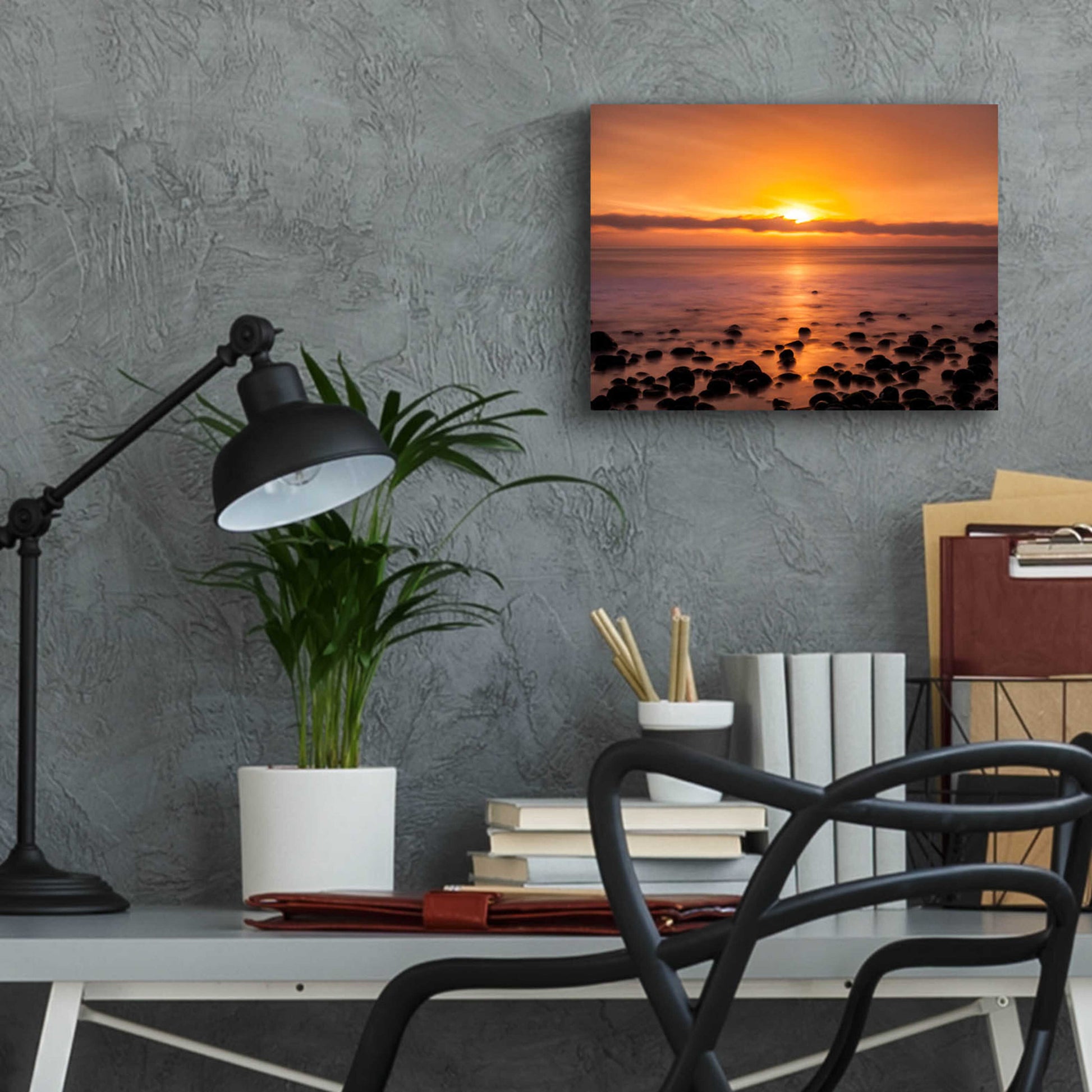 Epic Art 'Pacific Sunset' by Chris Moyer, Acrylic Glass Wall Art,16x12