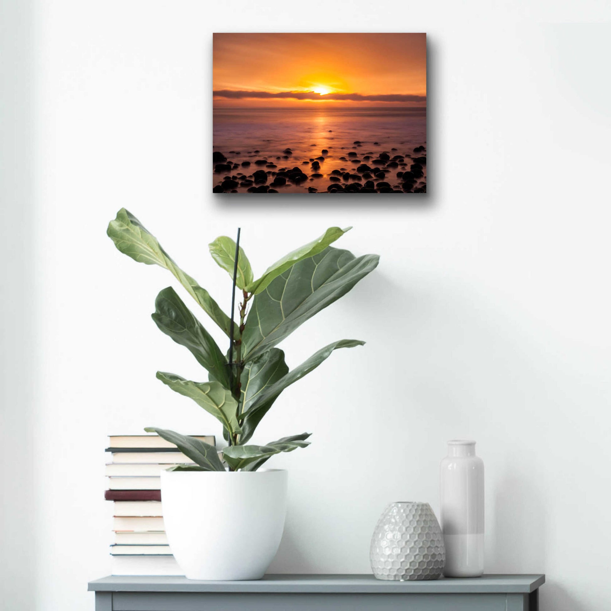 Epic Art 'Pacific Sunset' by Chris Moyer, Acrylic Glass Wall Art,16x12