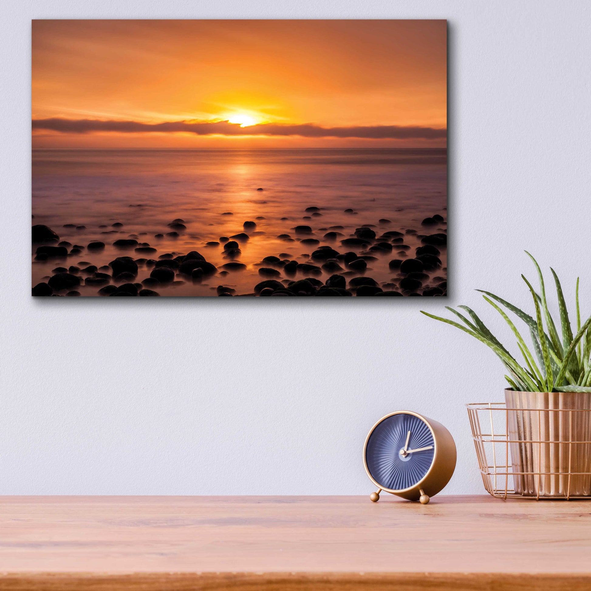 Epic Art 'Pacific Sunset' by Chris Moyer, Acrylic Glass Wall Art,16x12