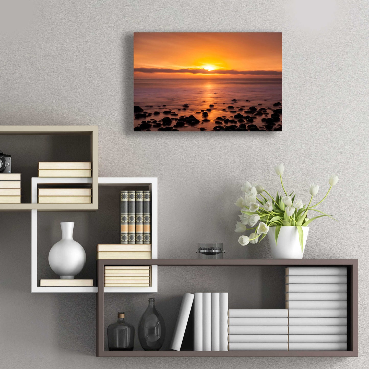 Epic Art 'Pacific Sunset' by Chris Moyer, Acrylic Glass Wall Art,24x16