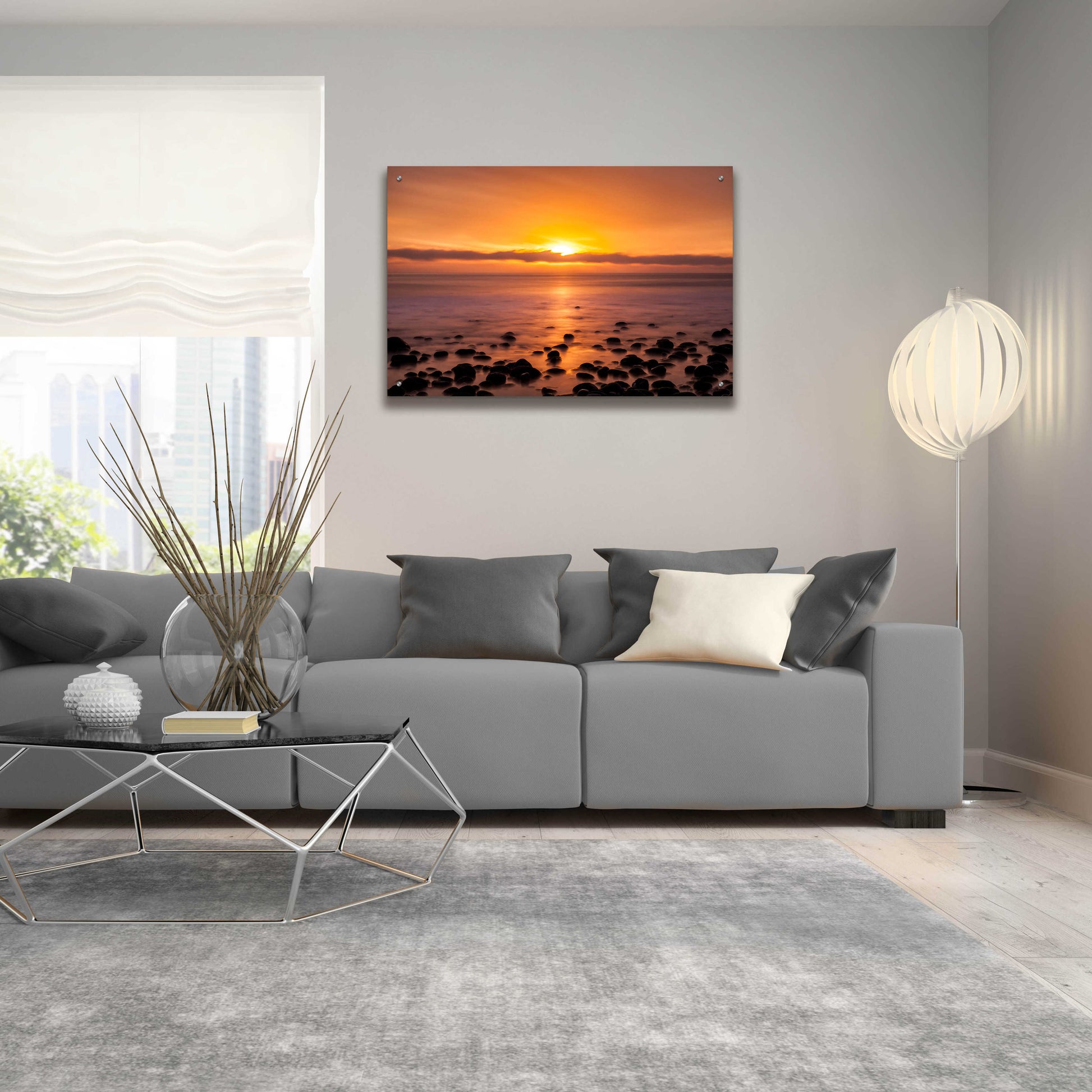 Epic Art 'Pacific Sunset' by Chris Moyer, Acrylic Glass Wall Art,36x24