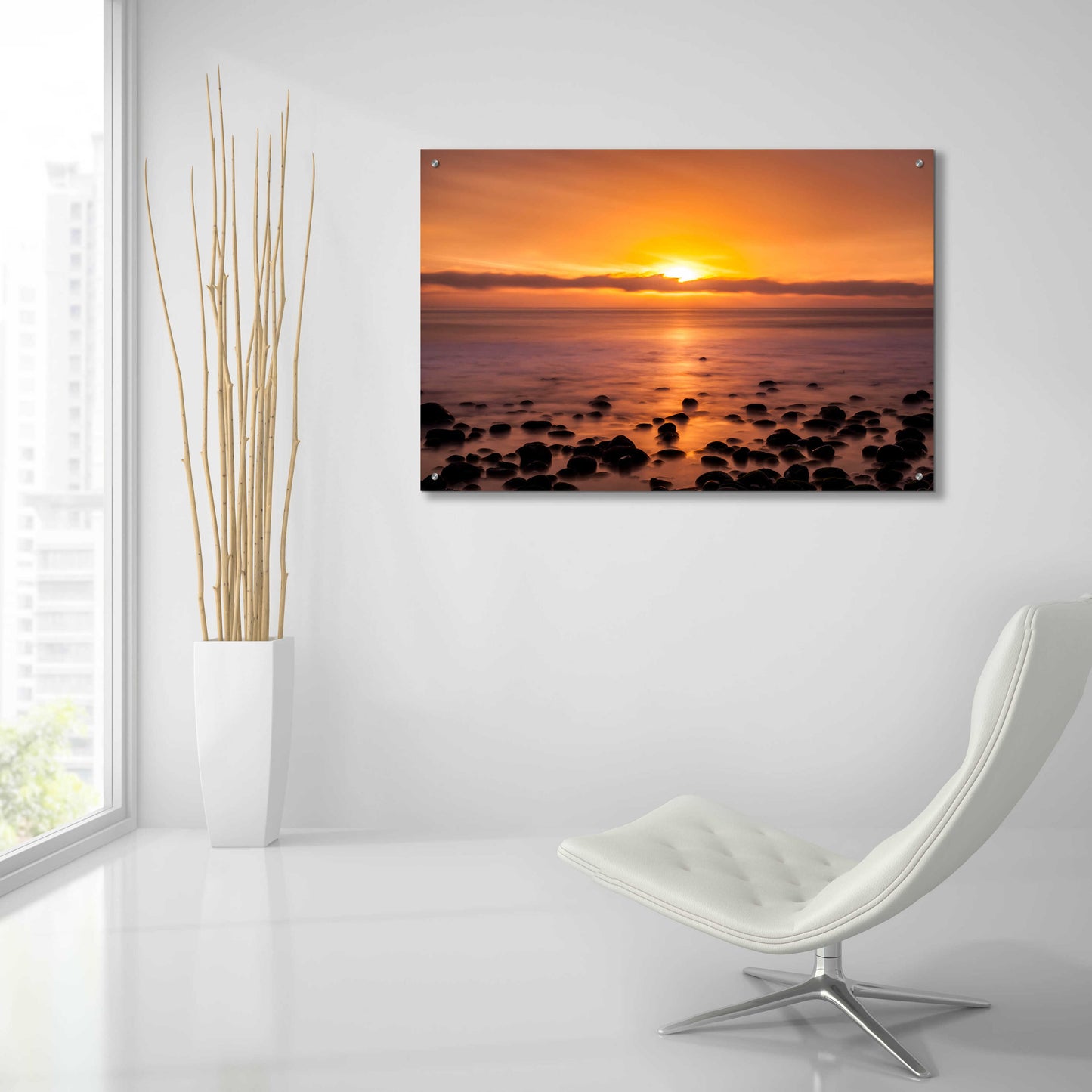 Epic Art 'Pacific Sunset' by Chris Moyer, Acrylic Glass Wall Art,36x24