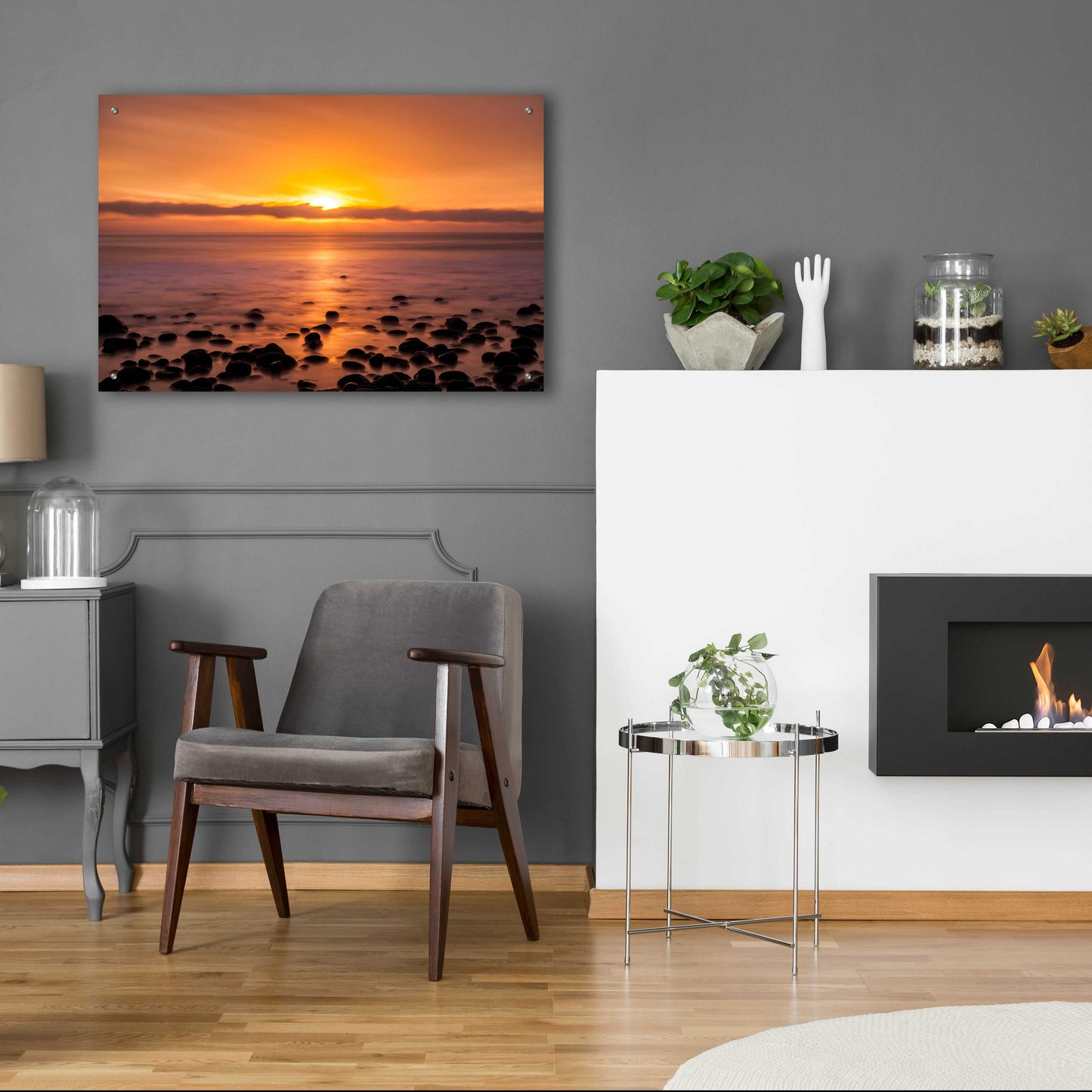 Epic Art 'Pacific Sunset' by Chris Moyer, Acrylic Glass Wall Art,36x24