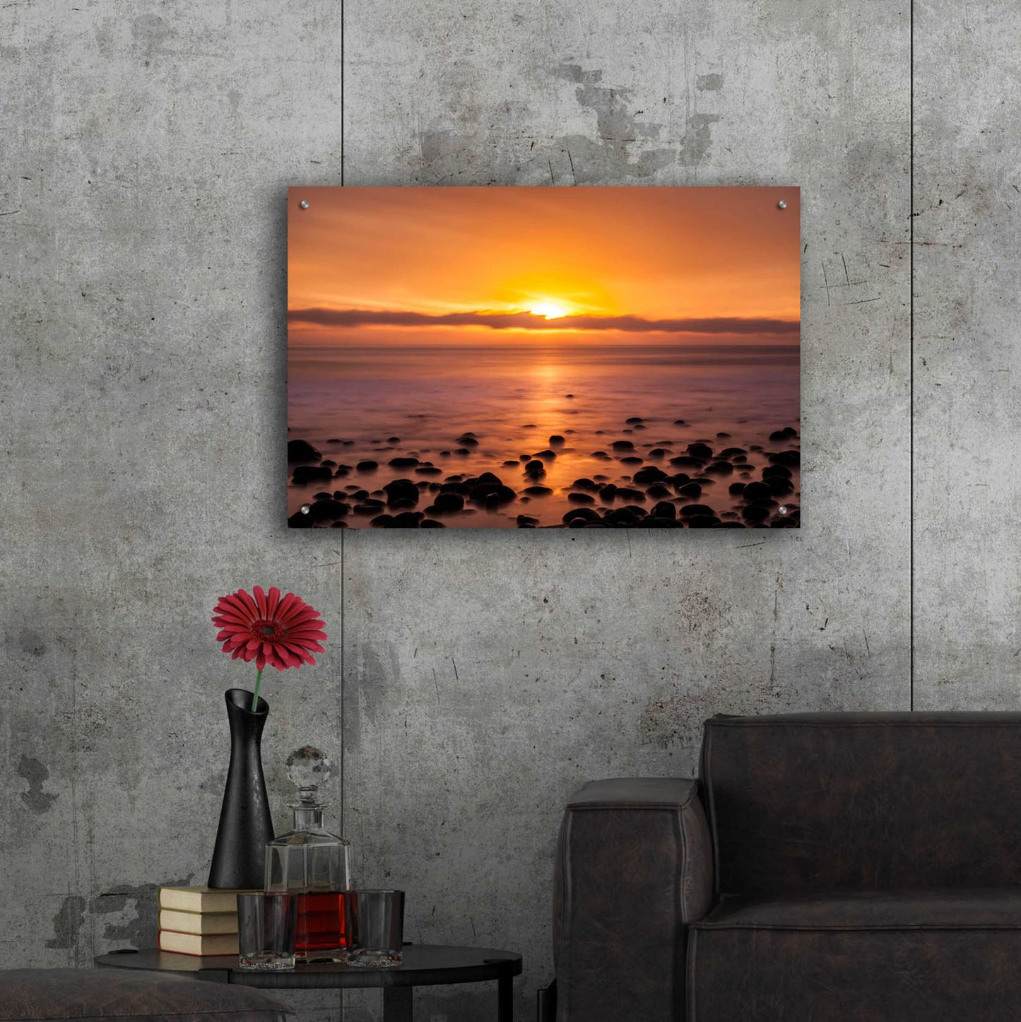 Epic Art 'Pacific Sunset' by Chris Moyer, Acrylic Glass Wall Art,36x24