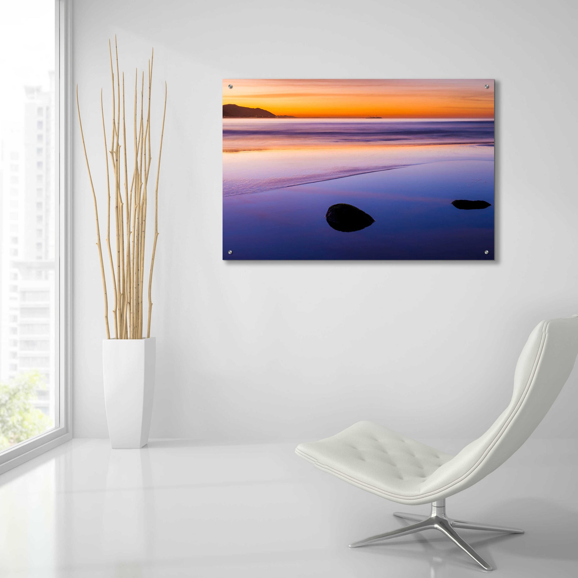 Epic Art 'Rincon Reflections' by Chris Moyer, Acrylic Glass Wall Art,36x24