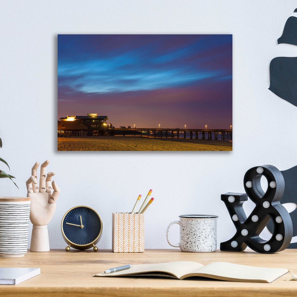 Seafood Skies by Chris Moyer - 16x12 acrylic wall art in a room