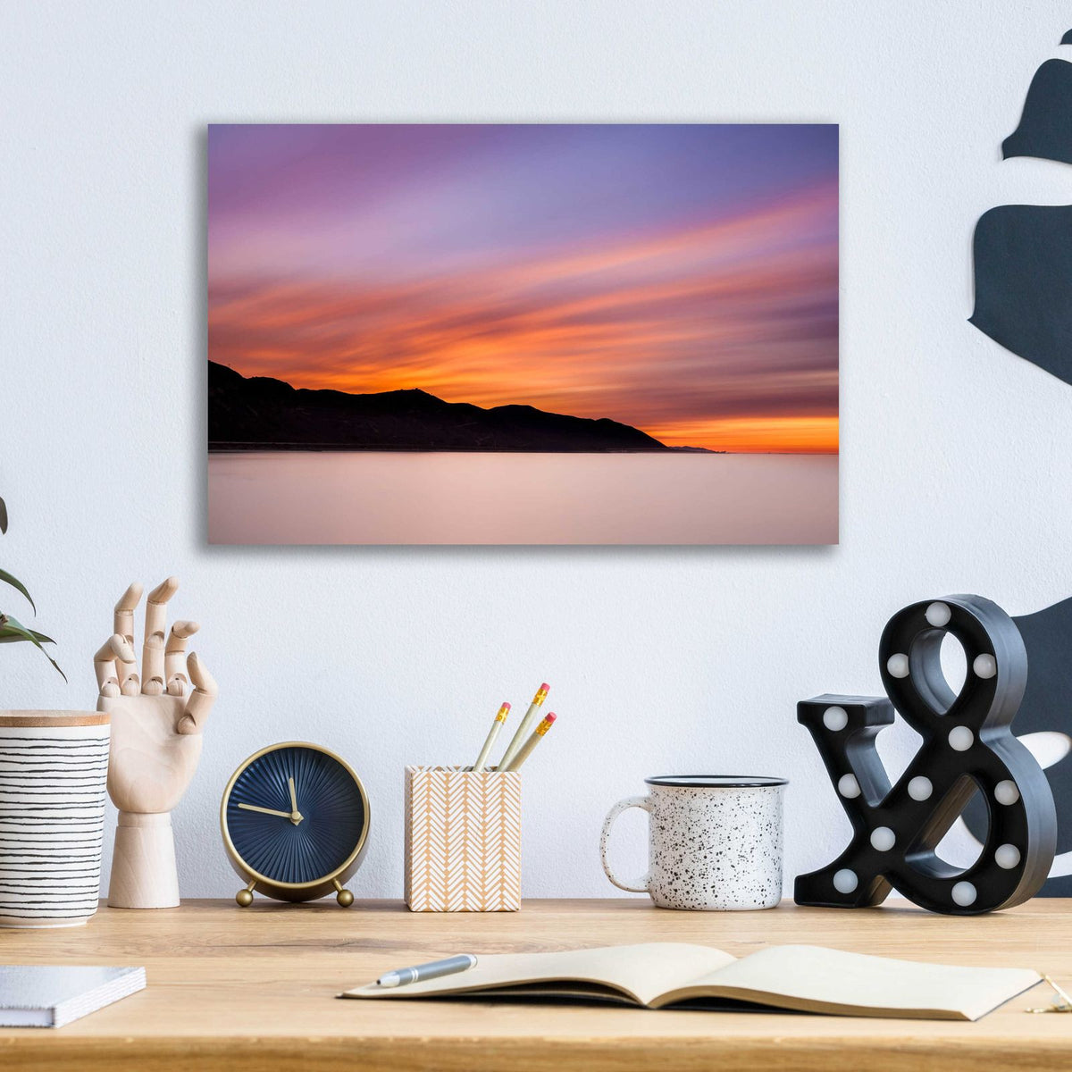 Streaking Dawn by Chris Moyer - 16x12 acrylic wall art in a room