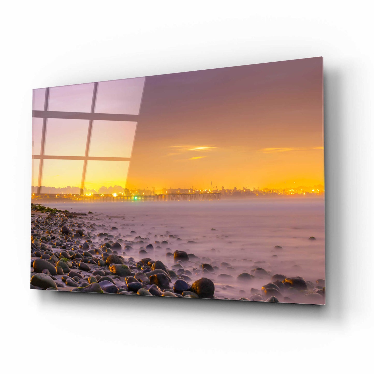 Epic Art 'Sunrise At Surfer's Point' by Chris Moyer, Acrylic Glass Wall Art,16x12