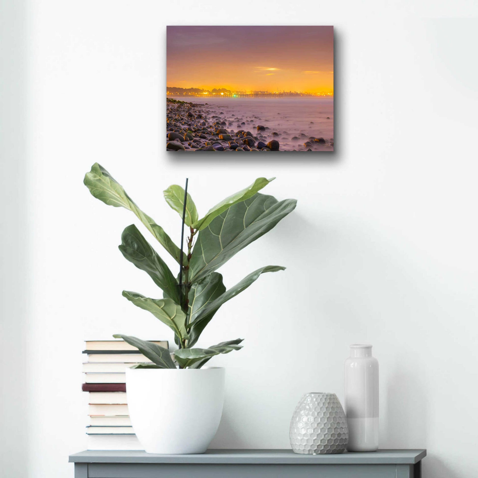 Epic Art 'Sunrise At Surfer's Point' by Chris Moyer, Acrylic Glass Wall Art,16x12