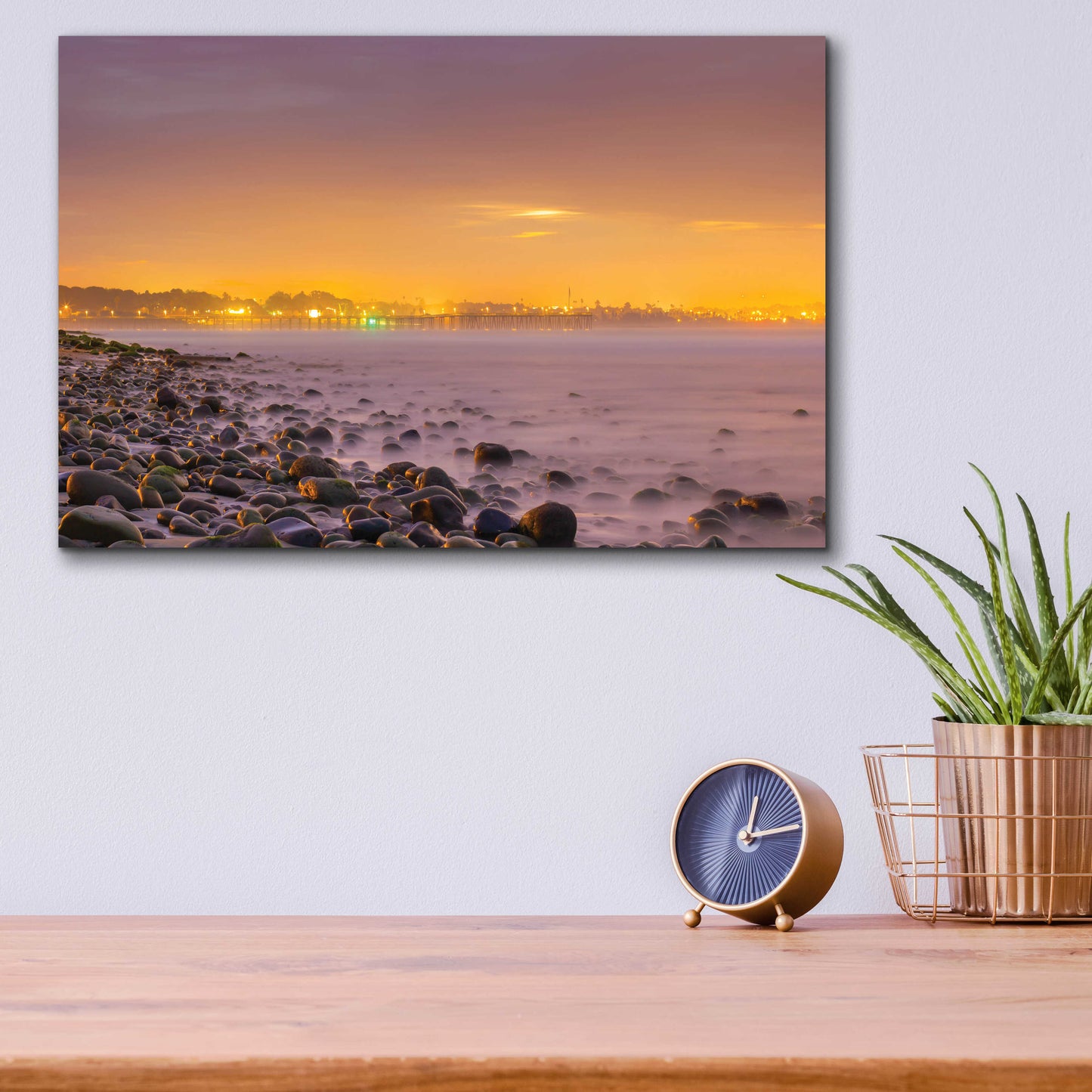 Epic Art 'Sunrise At Surfer's Point' by Chris Moyer, Acrylic Glass Wall Art,16x12