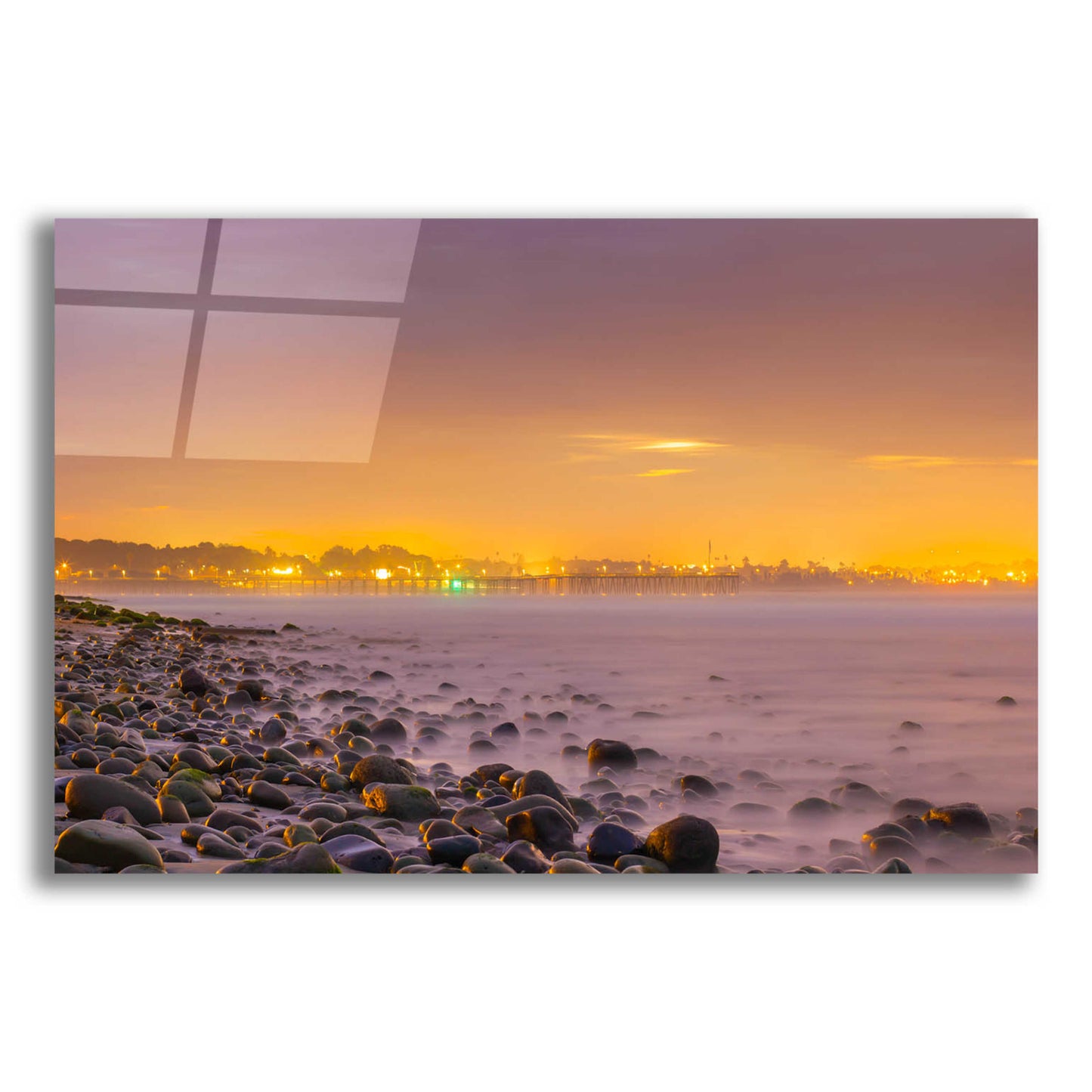 Epic Art 'Sunrise At Surfer's Point' by Chris Moyer, Acrylic Glass Wall Art,16x12