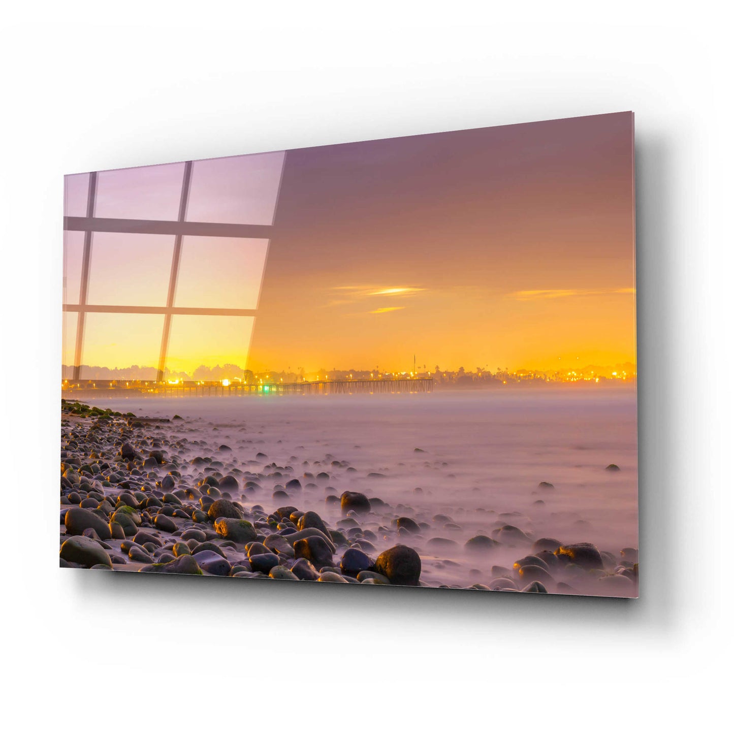 Epic Art 'Sunrise At Surfer's Point' by Chris Moyer, Acrylic Glass Wall Art,24x16