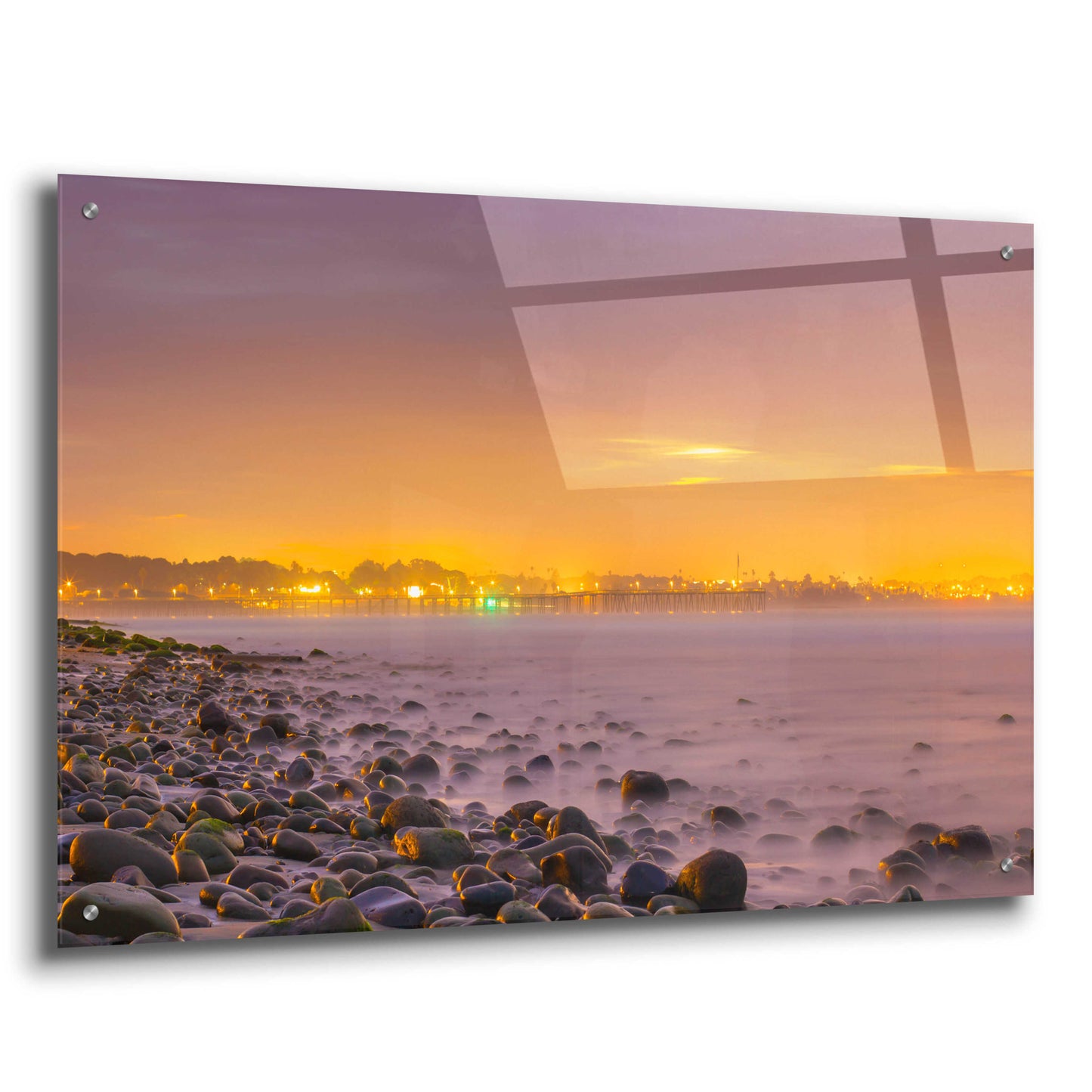 Epic Art 'Sunrise At Surfer's Point' by Chris Moyer, Acrylic Glass Wall Art,36x24