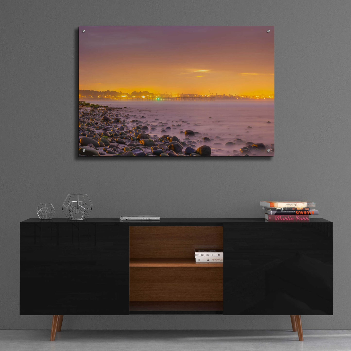 Epic Art 'Sunrise At Surfer's Point' by Chris Moyer, Acrylic Glass Wall Art,36x24