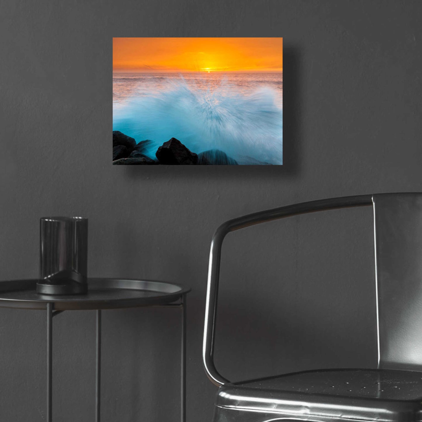 Epic Art 'Sunset Splash' by Chris Moyer, Acrylic Glass Wall Art,16x12