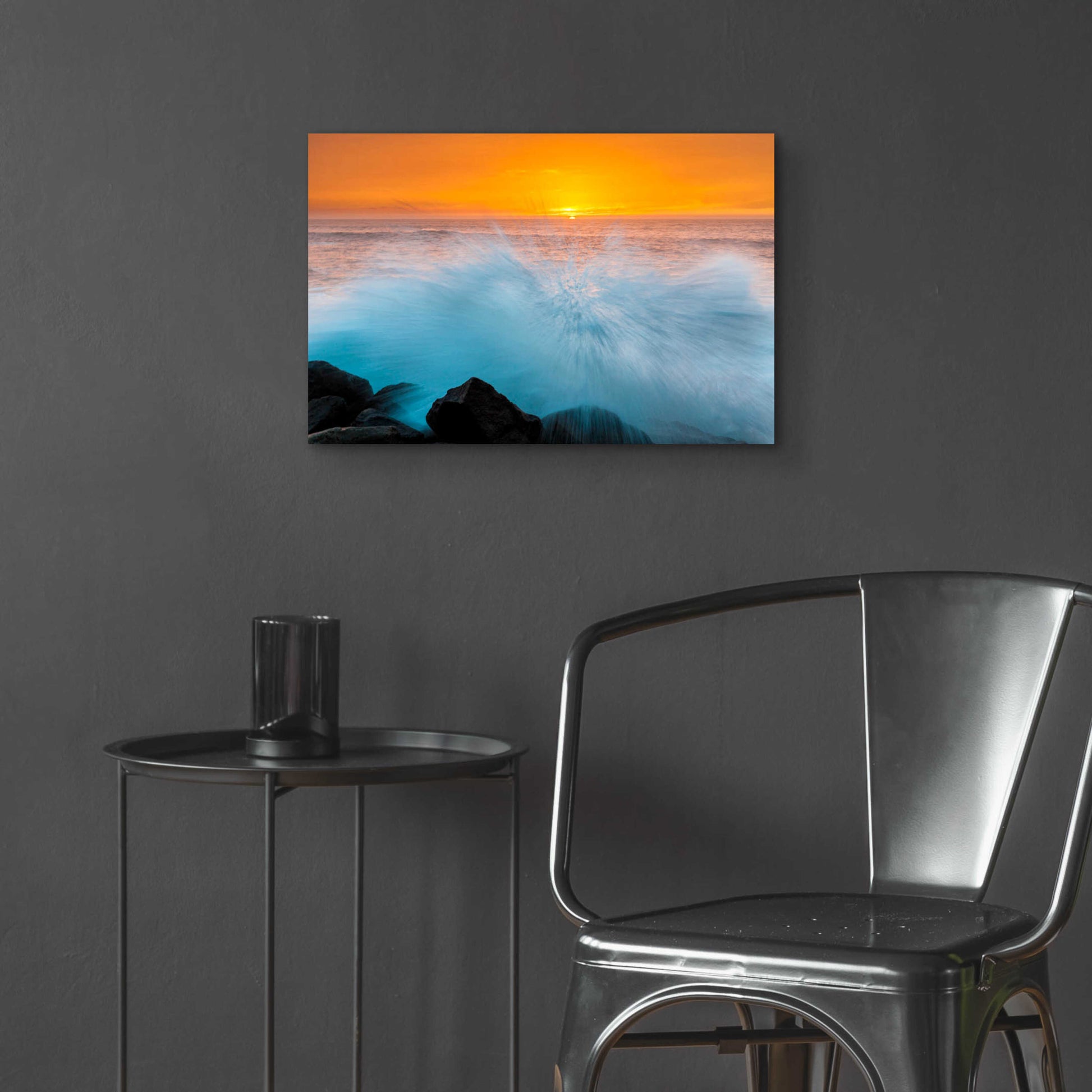 Epic Art 'Sunset Splash' by Chris Moyer, Acrylic Glass Wall Art,24x16