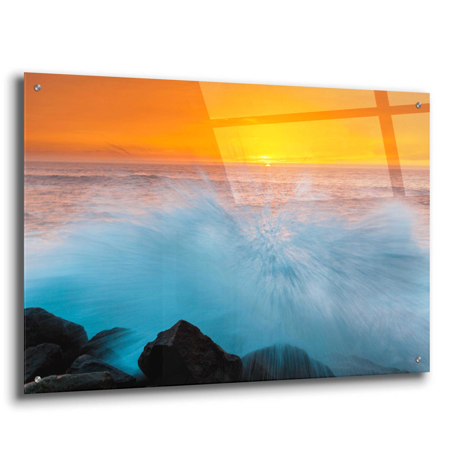 Epic Art 'Sunset Splash' by Chris Moyer, Acrylic Glass Wall Art,36x24