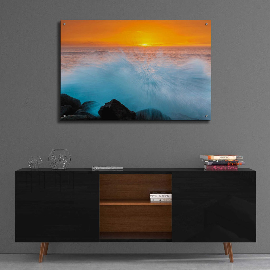Sunset Splash by Chris Moyer - 36x24 acrylic wall art in a room