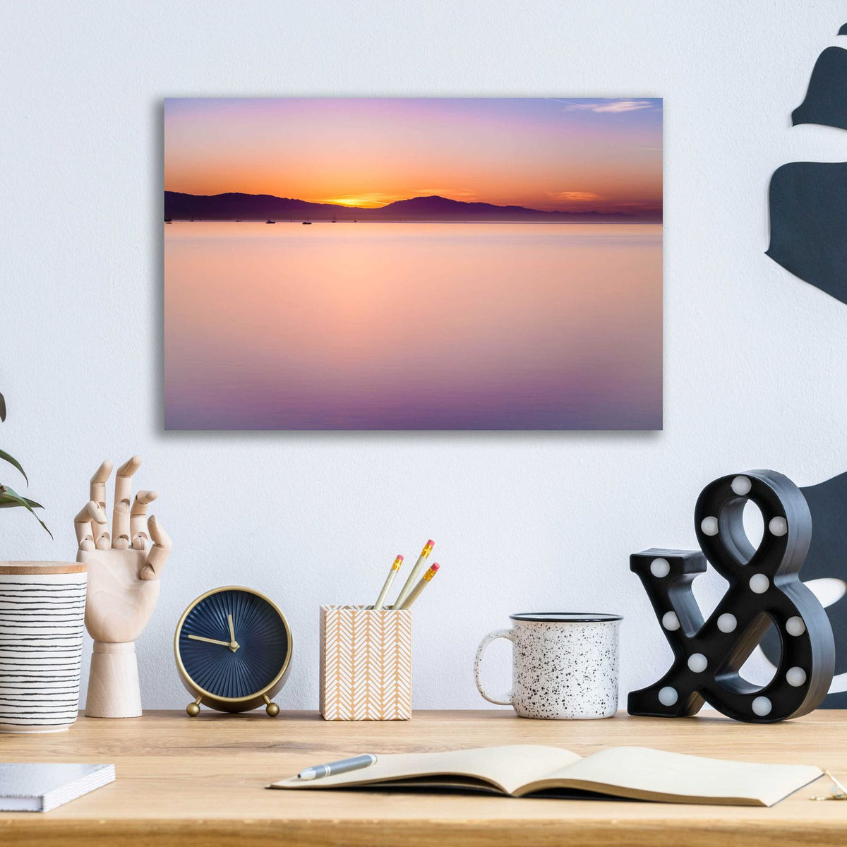 Simple Sunrise by Chris Moyer - 16x12 acrylic wall art in a room