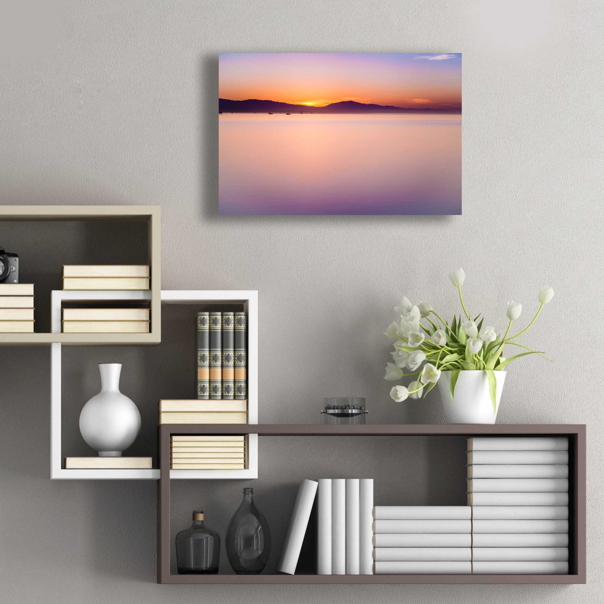 Epic Art 'Simple Sunrise' by Chris Moyer, Acrylic Glass Wall Art,24x16